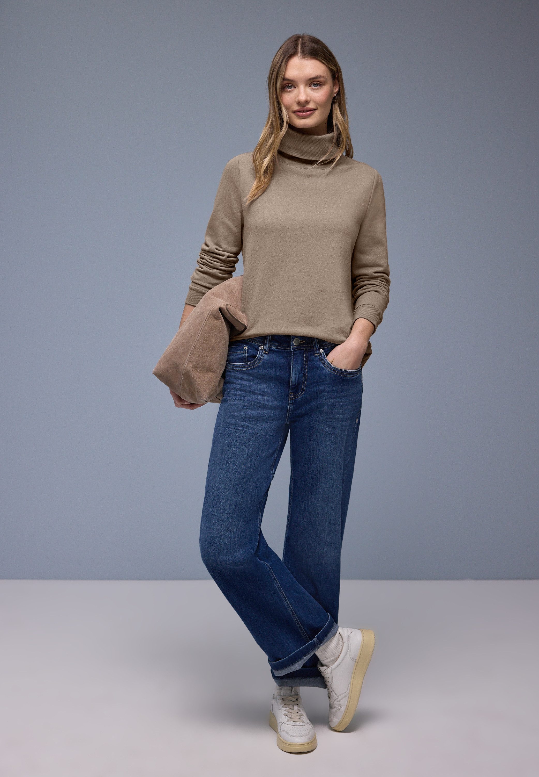 STREET ONE Sweater mit Stehkragen