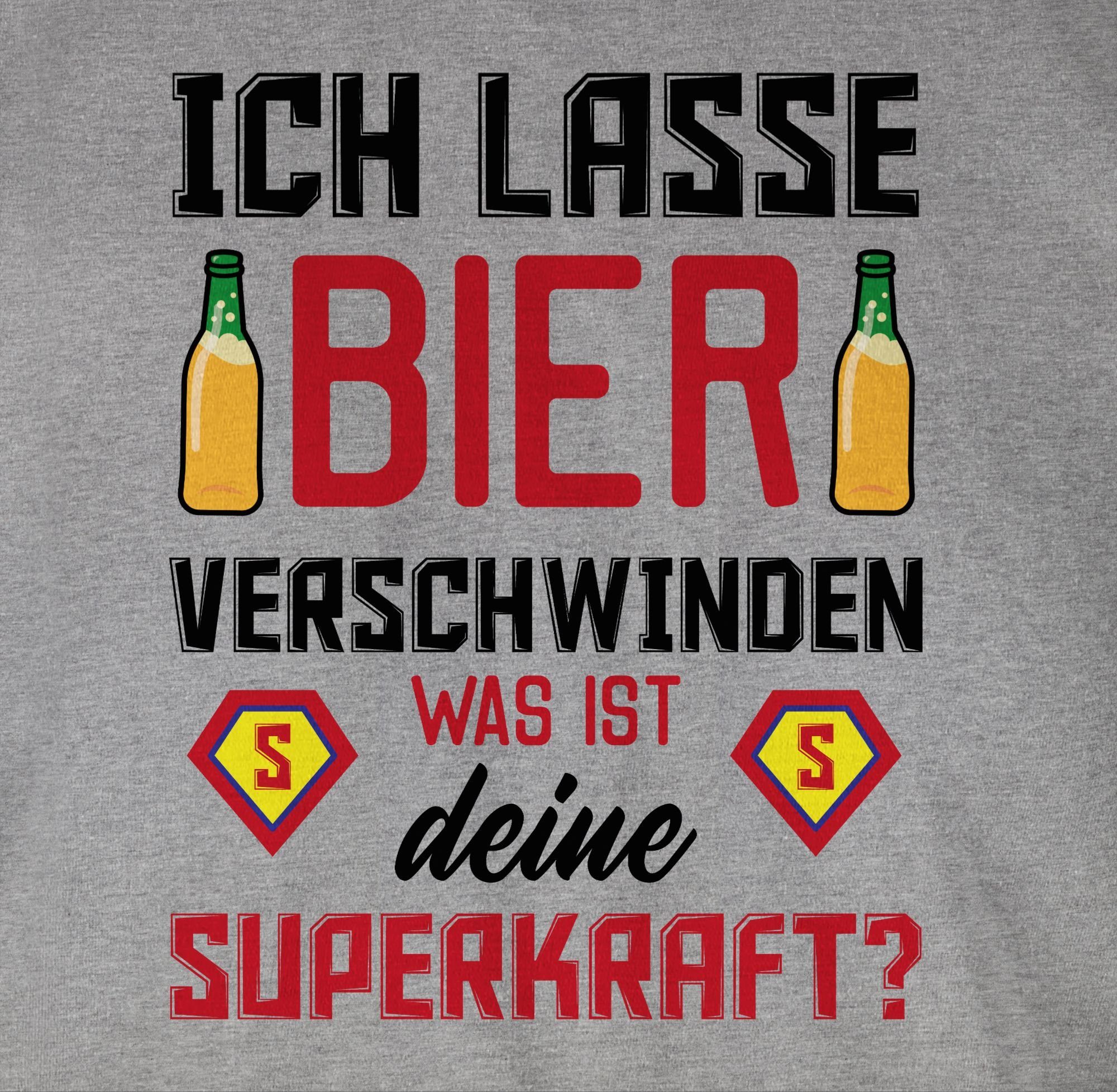 was Herren Ich Shirtracer & meliert Party ist T-Shirt verschwinden 3 lasse Grau Superkraft Alkohol deine Bier