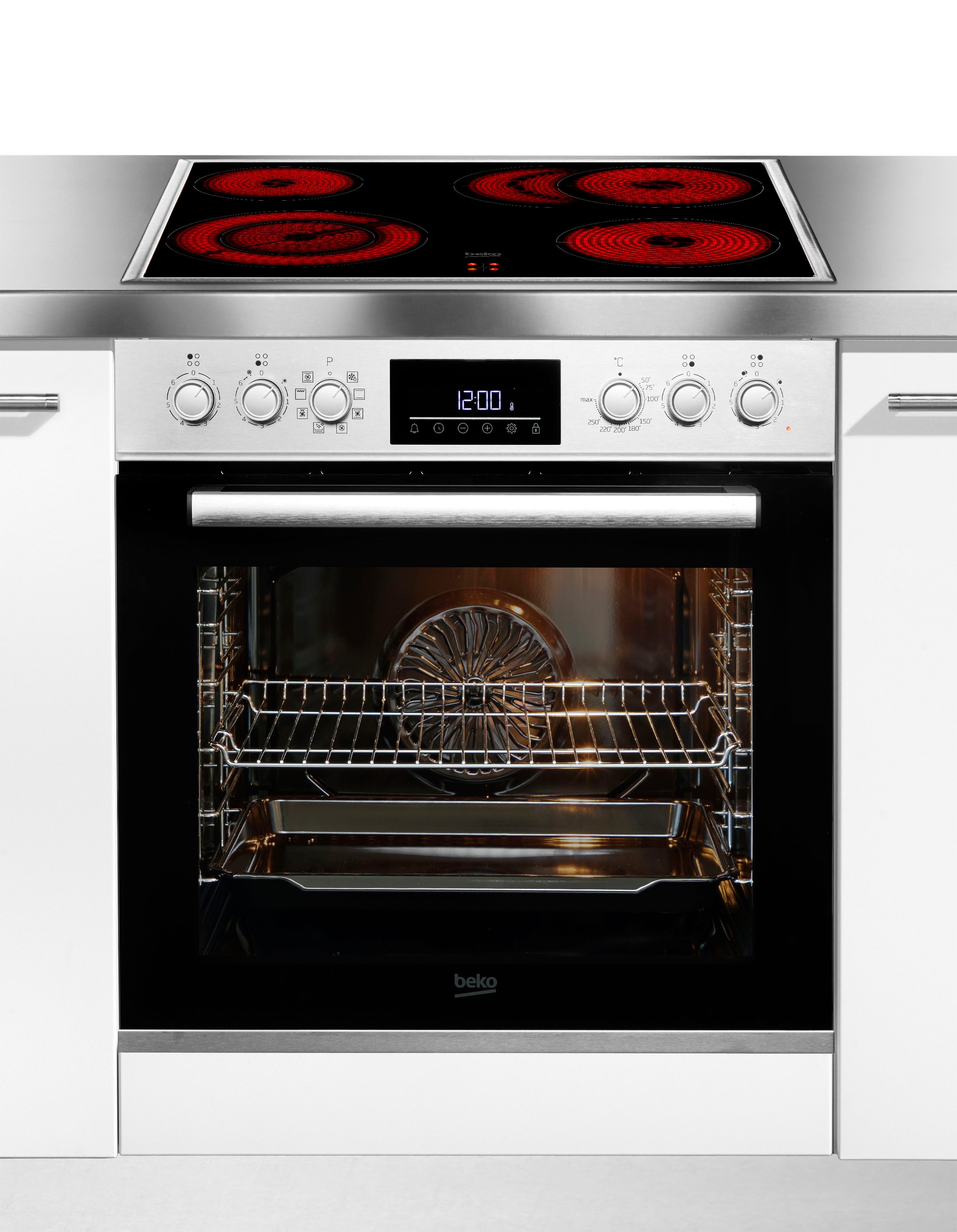 BEKO Elektro-Herd-Set Einbauherd-Set BBUM12321X, mit Teleskopauszug nachrüstbar