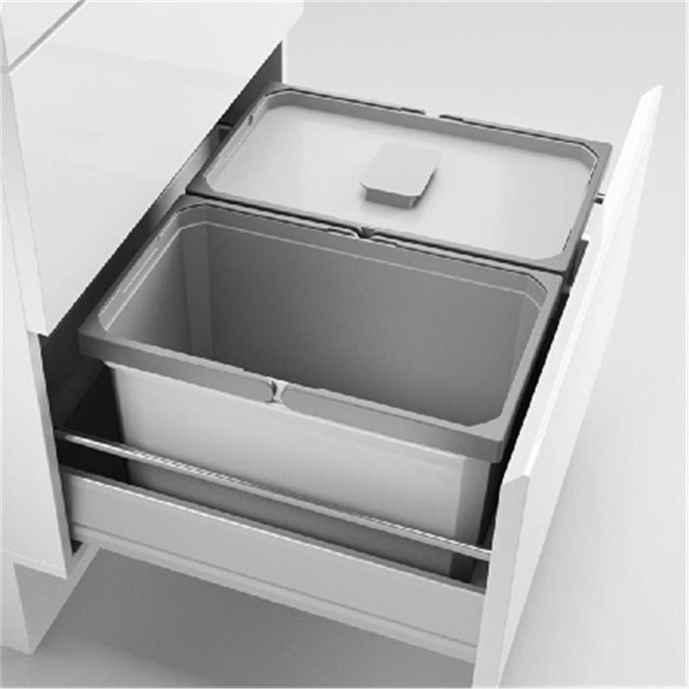 Naber Einbaumülleimer Systembehälter Cox® Box 220/600-2, hellgrau