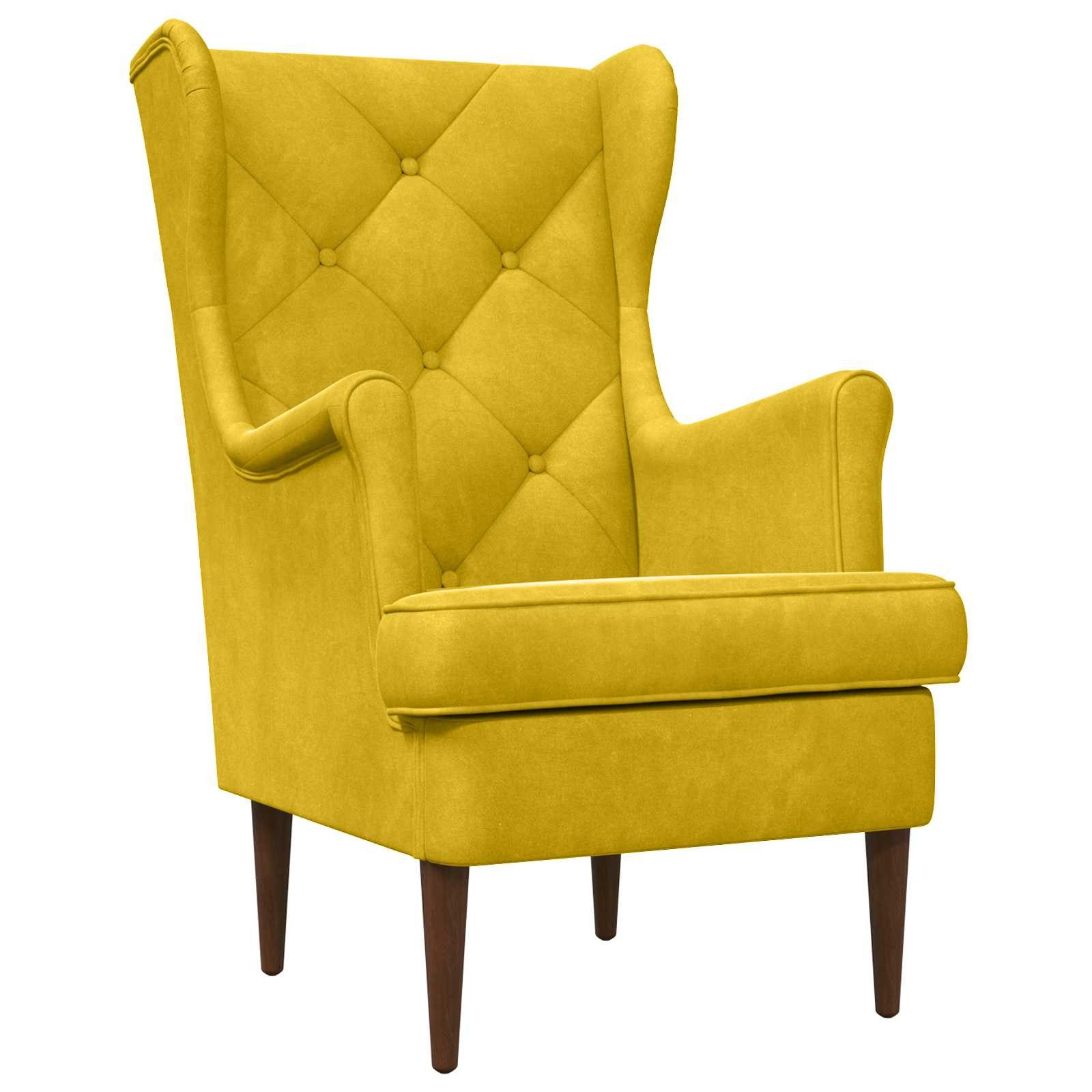 vidaXL Sessel Sessel Gelb Samt (1-St)