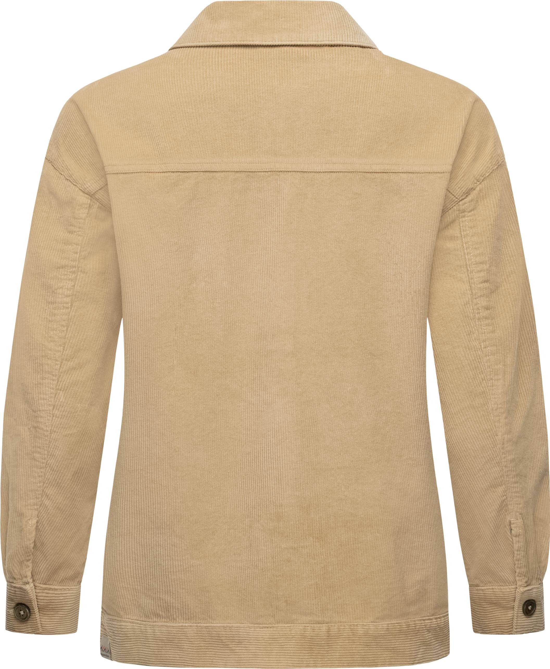 Ragwear Cordjacke Ennea Leichte Damen Übergangsjacke aus Kord