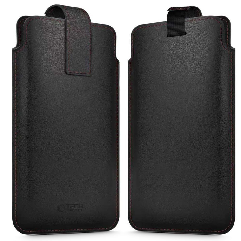 TECH PROTECT Handytasche Schutzhülle Smartphonetasche Einsteckhülle (Spar-Set, 1-tlg., 17 x 10 cm elegant), Magnetverschluss, Kunstleder, Auszugslasche