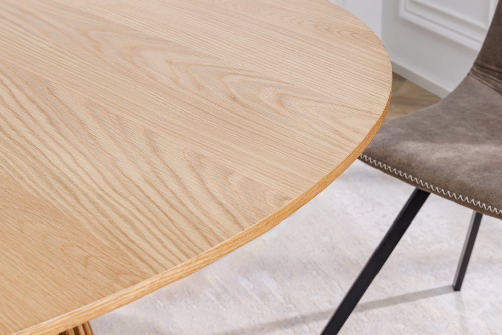 riess-ambiente Esstisch VALHALLA WOOD 120cm natur (Einzelartikel, 1-St), Küche · rund · bis 4 Personen · Eiche · Säulenfuß · Design – Bild 5 von 5