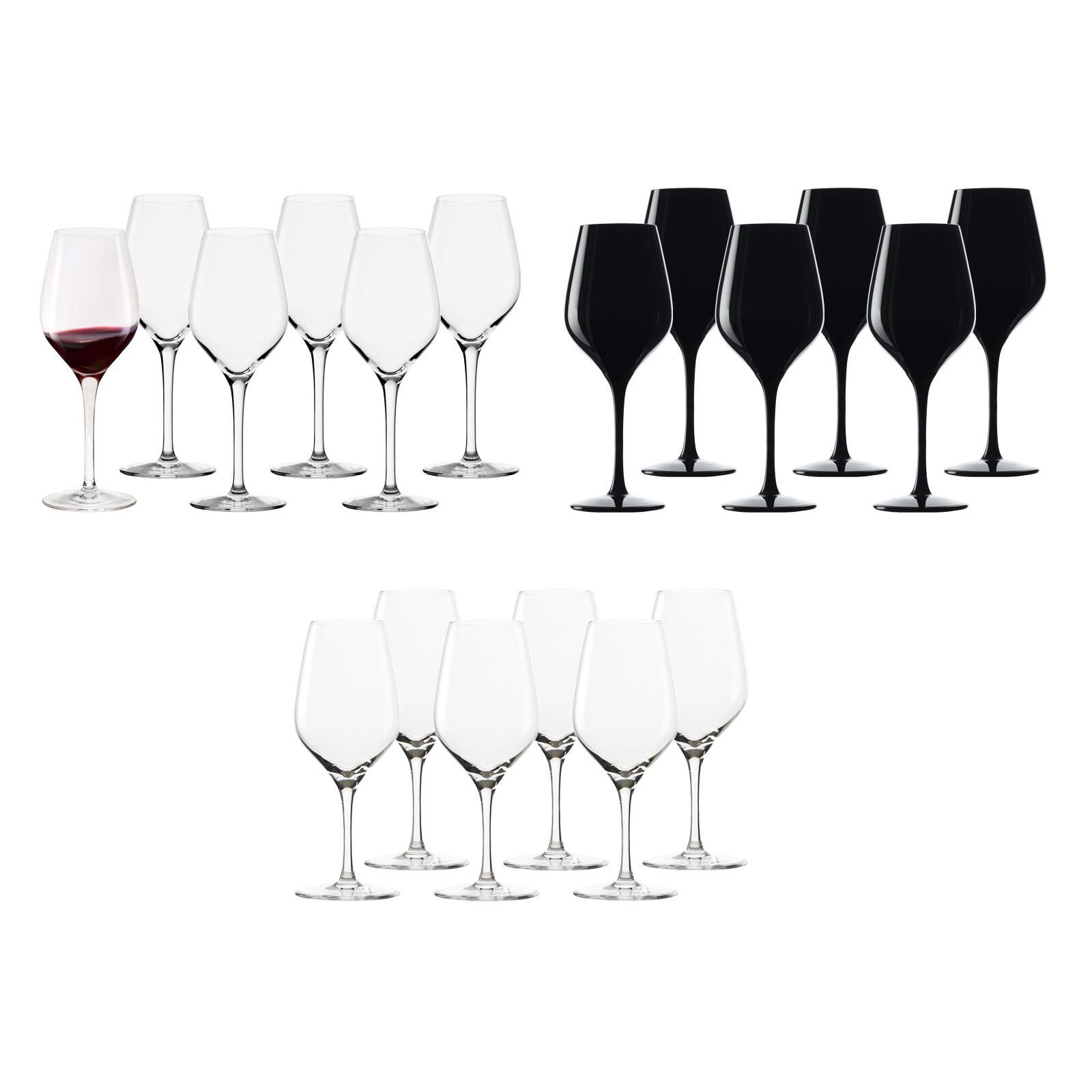 Stölzle Glas Exquisit Wein Tastinggläser 18er Set, Glas