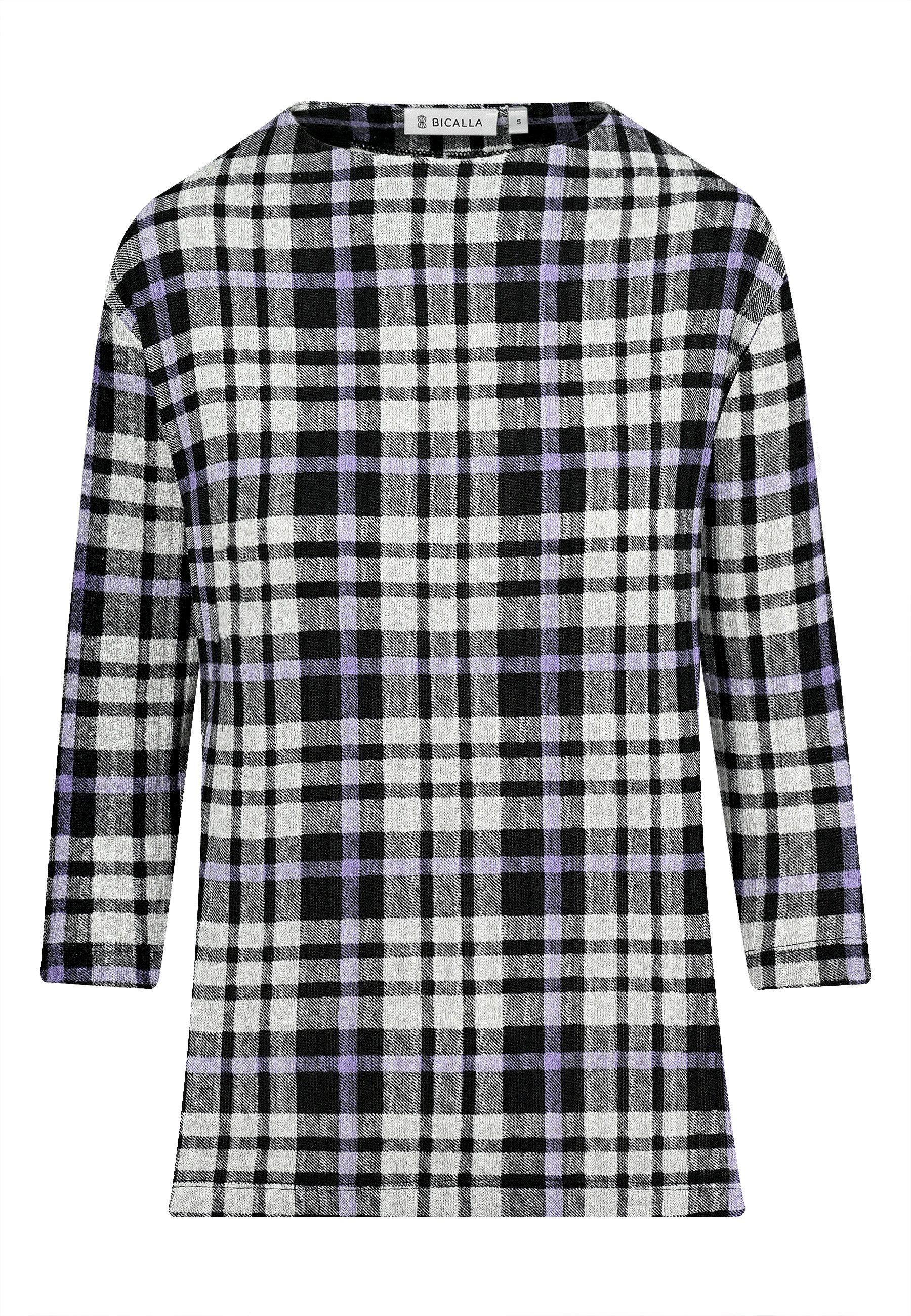 BICALLA T-Shirt Shirt Checks - 06/silver-lilac (1-tlg)