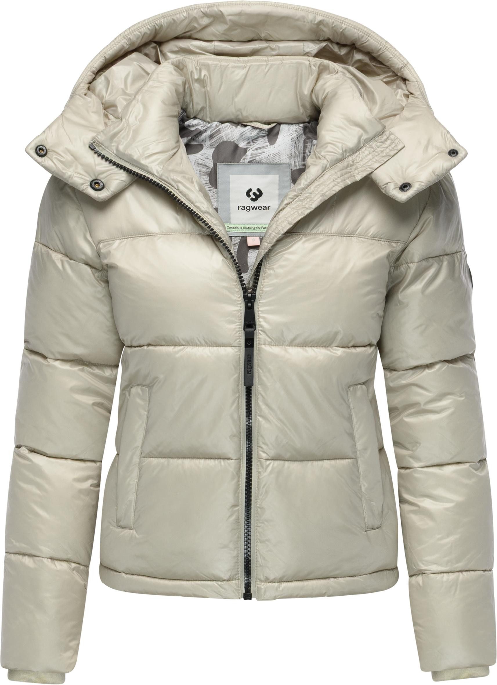 Ragwear Steppjacke Roobie II Matt glänzende Damen Winterjacke mit Kapuze