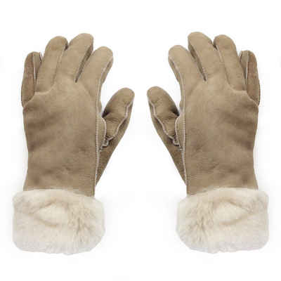 Sonia Originelli Winter-Arbeitshandschuhe Handschuhe aus Lammfell Schaffell unisex hochwertig warm Farben können abweichen, Struktur des Fells kann abweichen