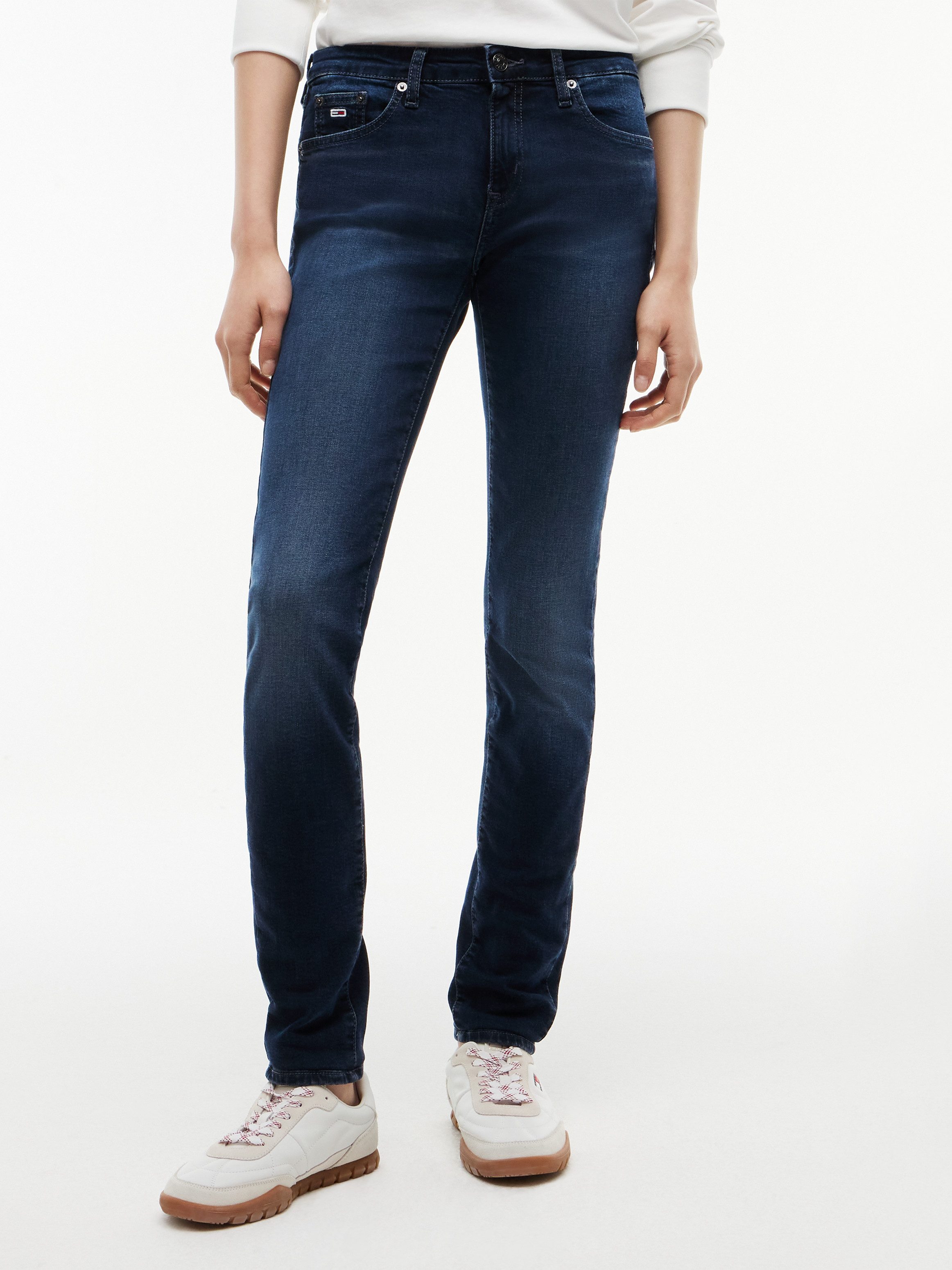 Tommy Jeans Skinny-fit-Jeans LW SKN CH12 mit Logo-Badge, Logstickerei