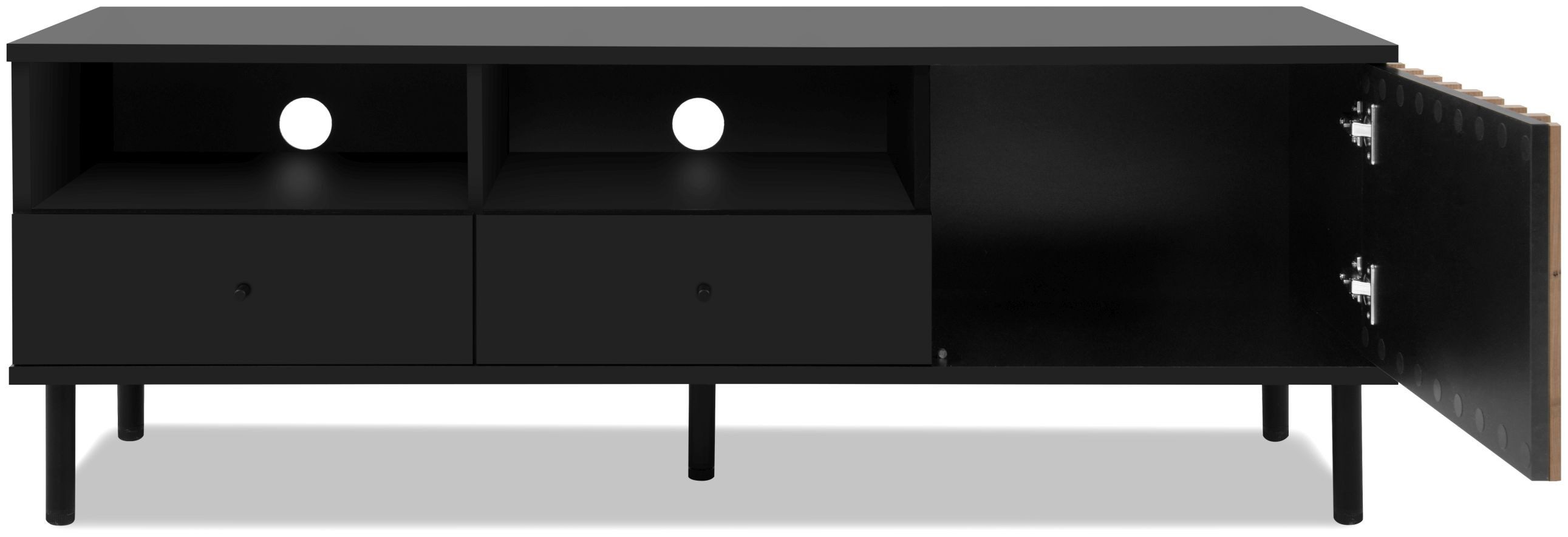 Finori TV-Board, schwarz / Dekor Artisan Oak B x H x T ca. 138 x 49 x 40 cm günstig online kaufen