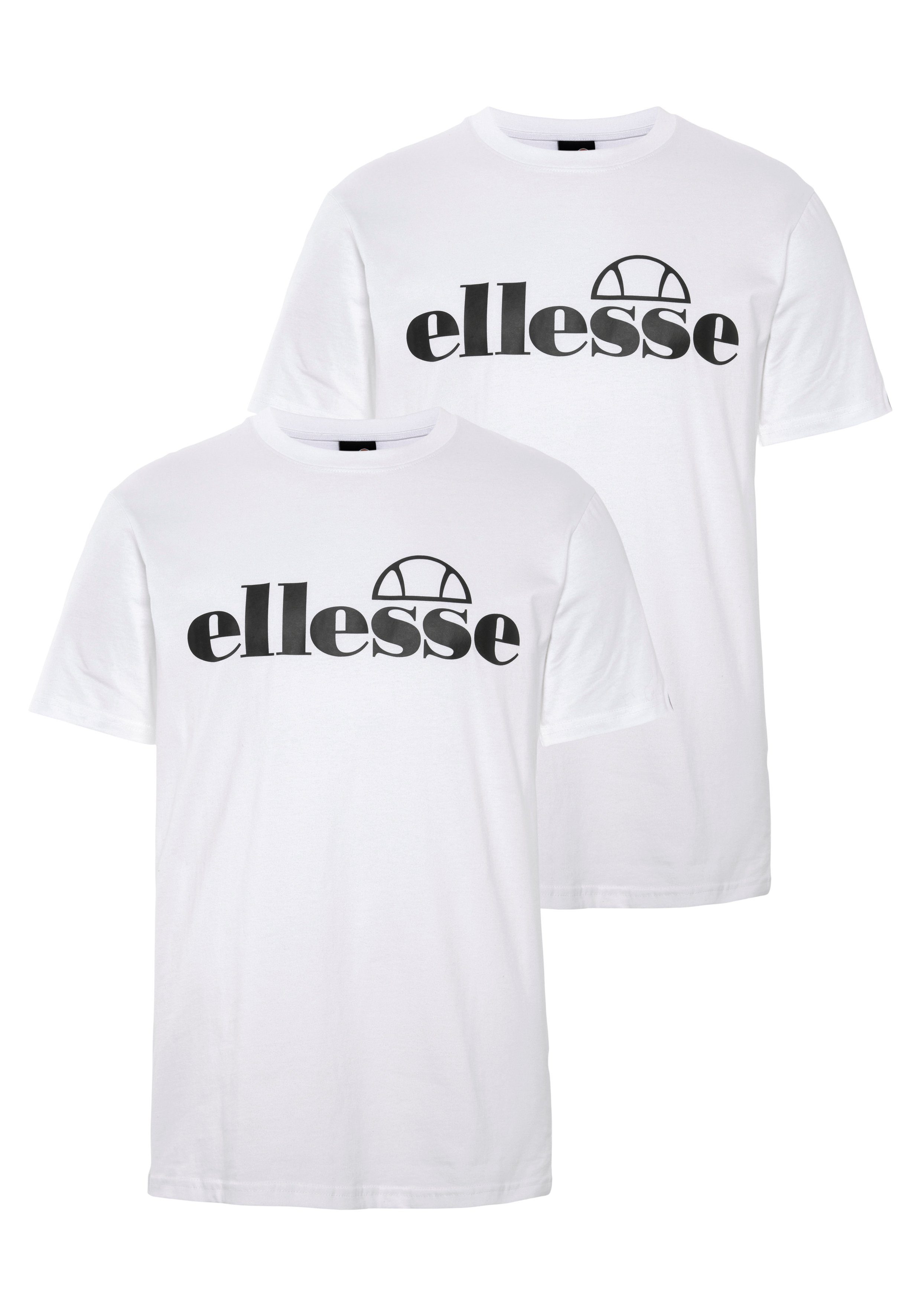 Ellesse T-Shirt FUENTI (Packung, weiß 2-tlg) SET