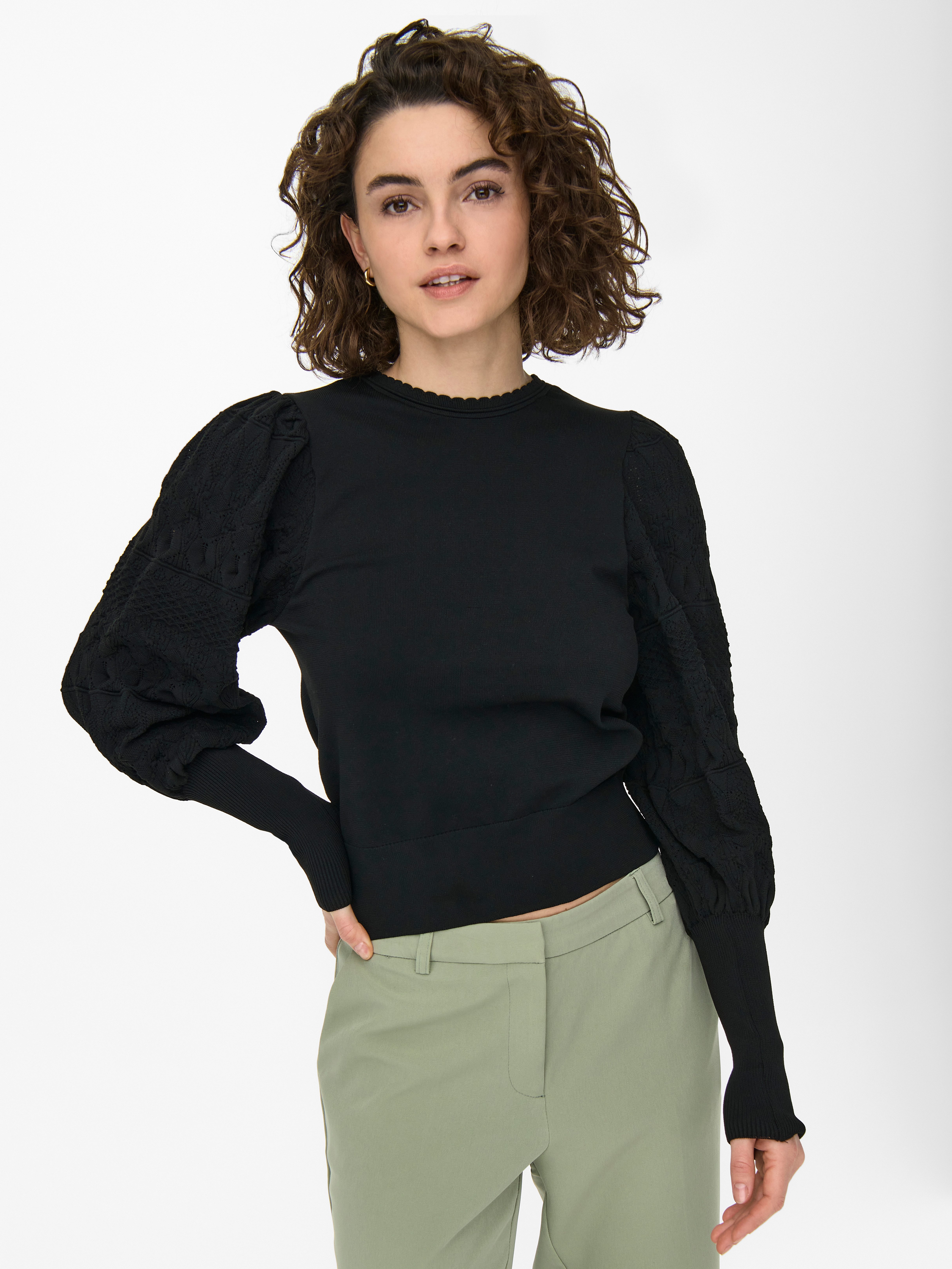 ONLY Rundhalspullover ONLMELITA L/S O-NECK PULLOVER günstig online kaufen