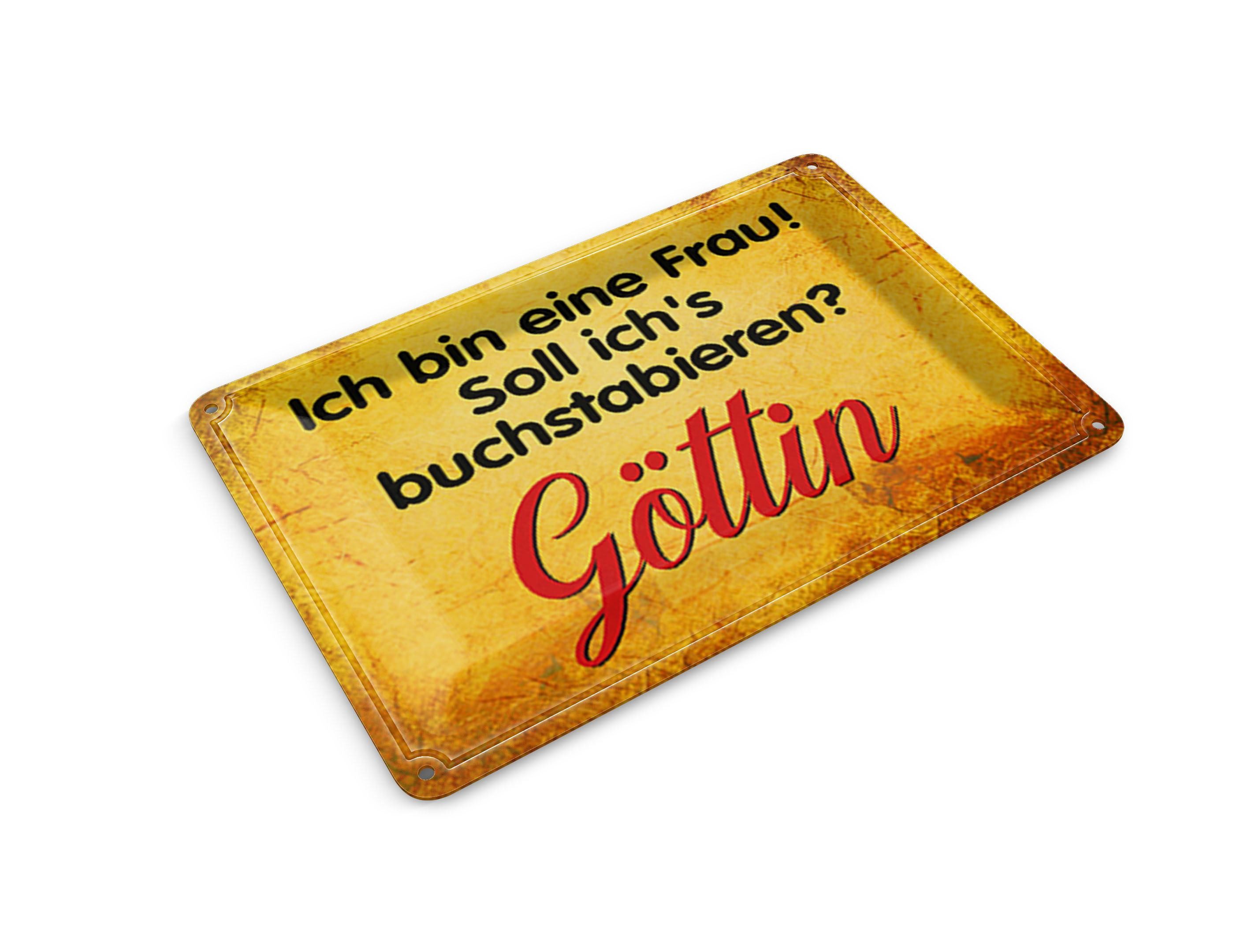 Femer GmbH Postkarte Spruch 14x10 cm ich bin Frau Göttin, unfrankiert