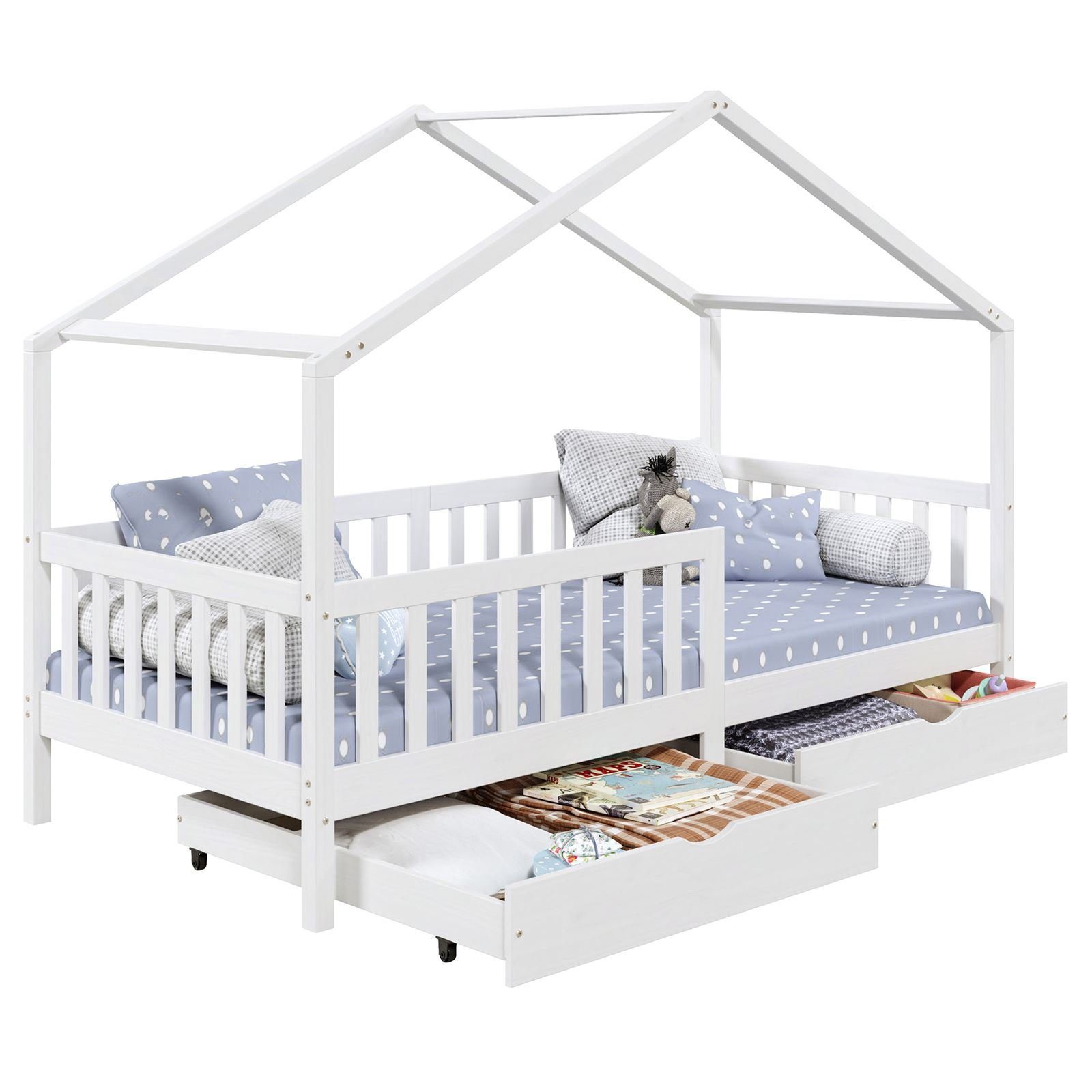 IDI Bodenbett ELOA Mit Hausdach 90x200 Cm Weiß Kie Produktbild-Vorschau 14
