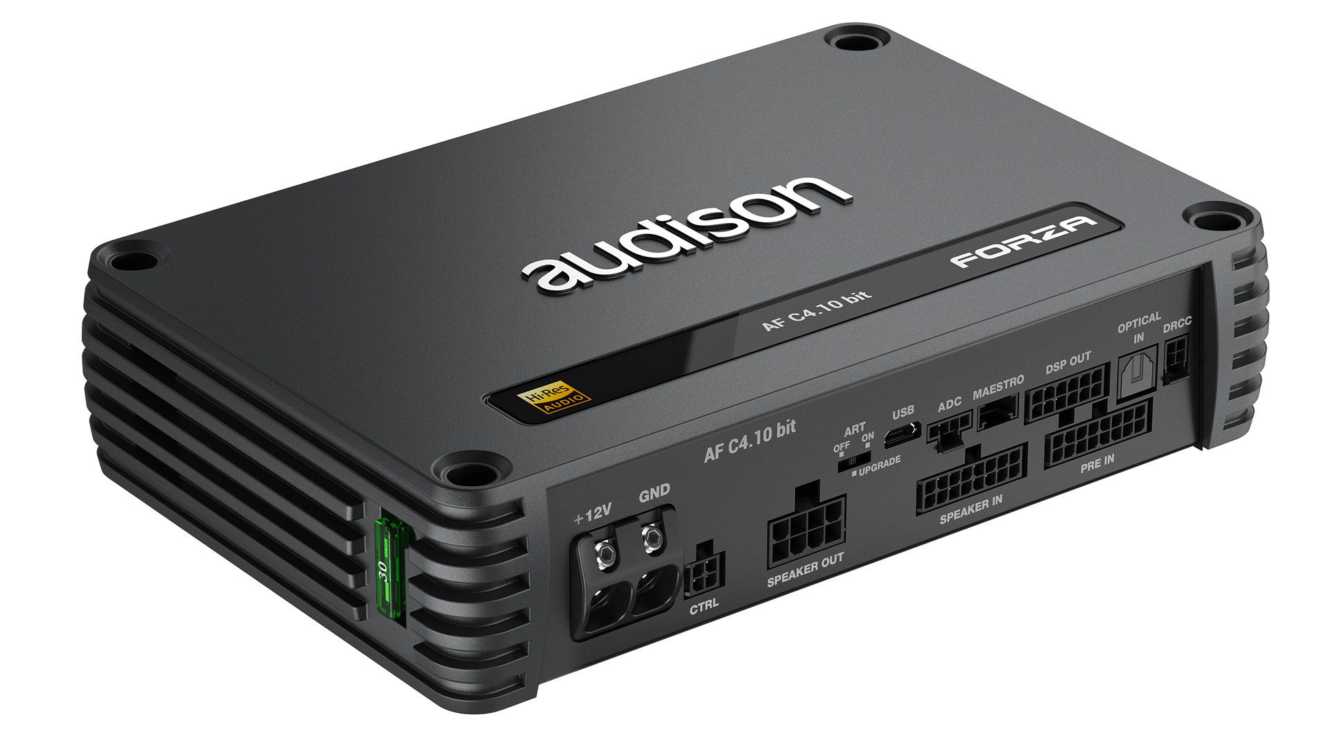 Audison Forza AF C4.10 bit 4 Kanal Verstärker mit 10 Kanal DSP 600W Endverstärker (Anzahl Kanäle: 4)