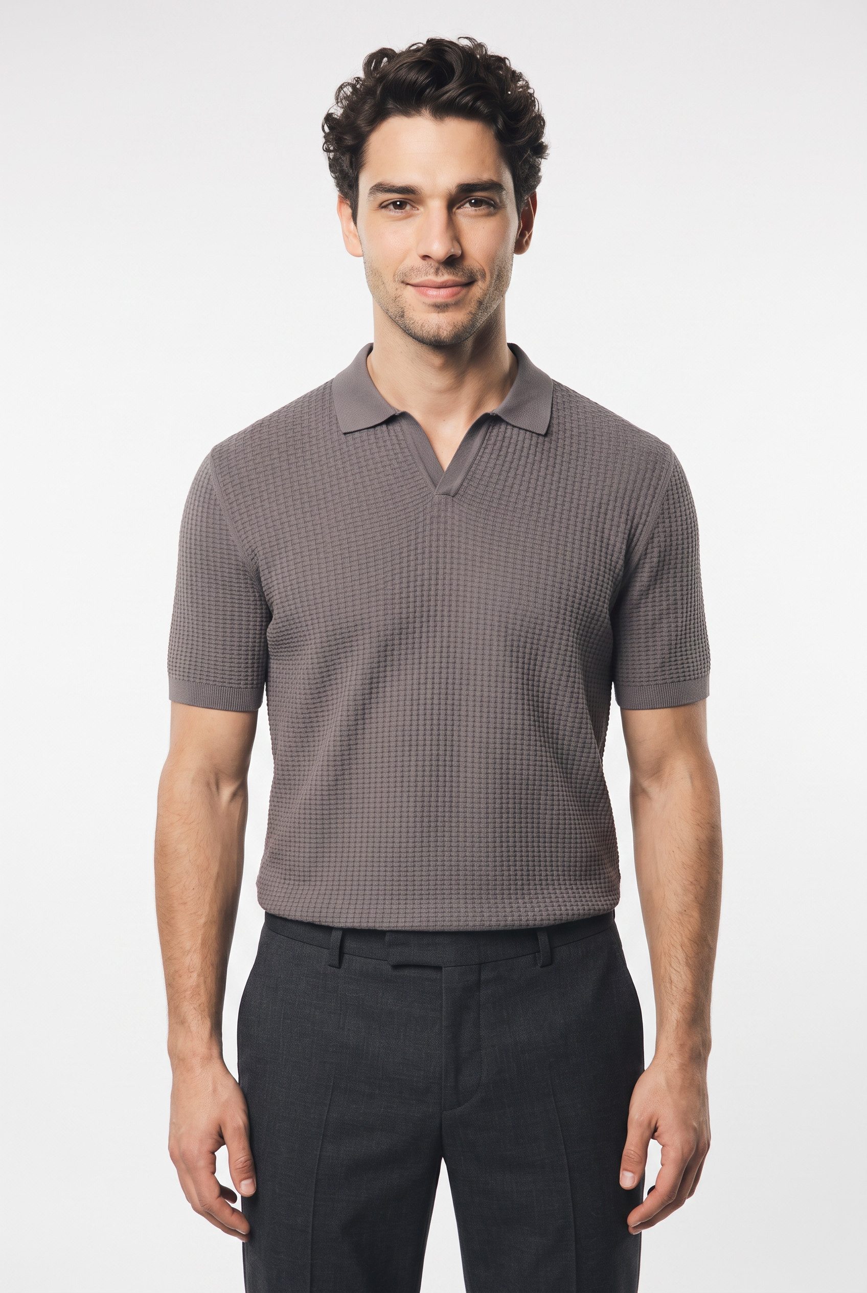 BOSS Kurzarmpullover H-Natalo mit Polokragen, regular fit