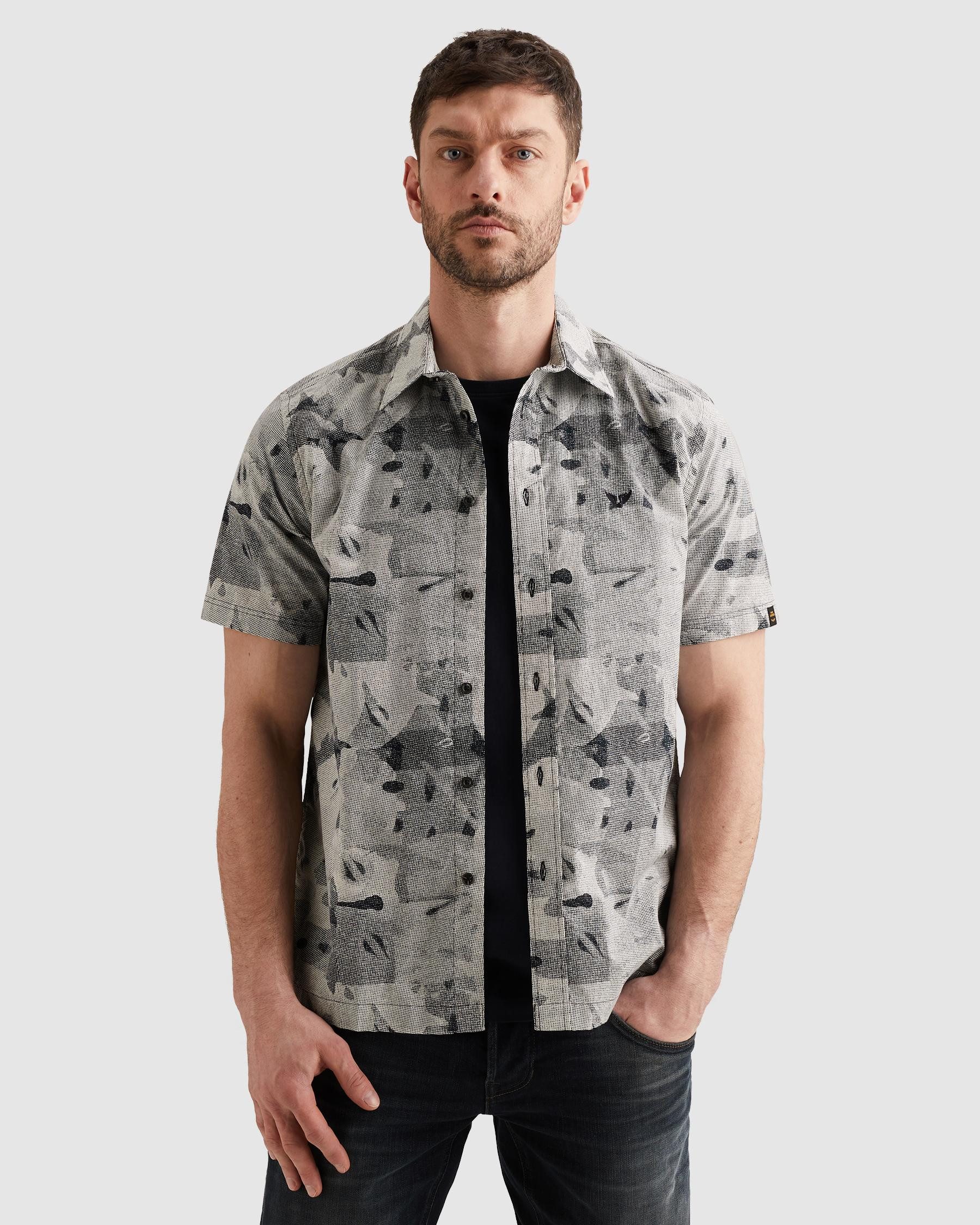 Kurzarmhemd Short Sleeve Shirt Print on cotton slub