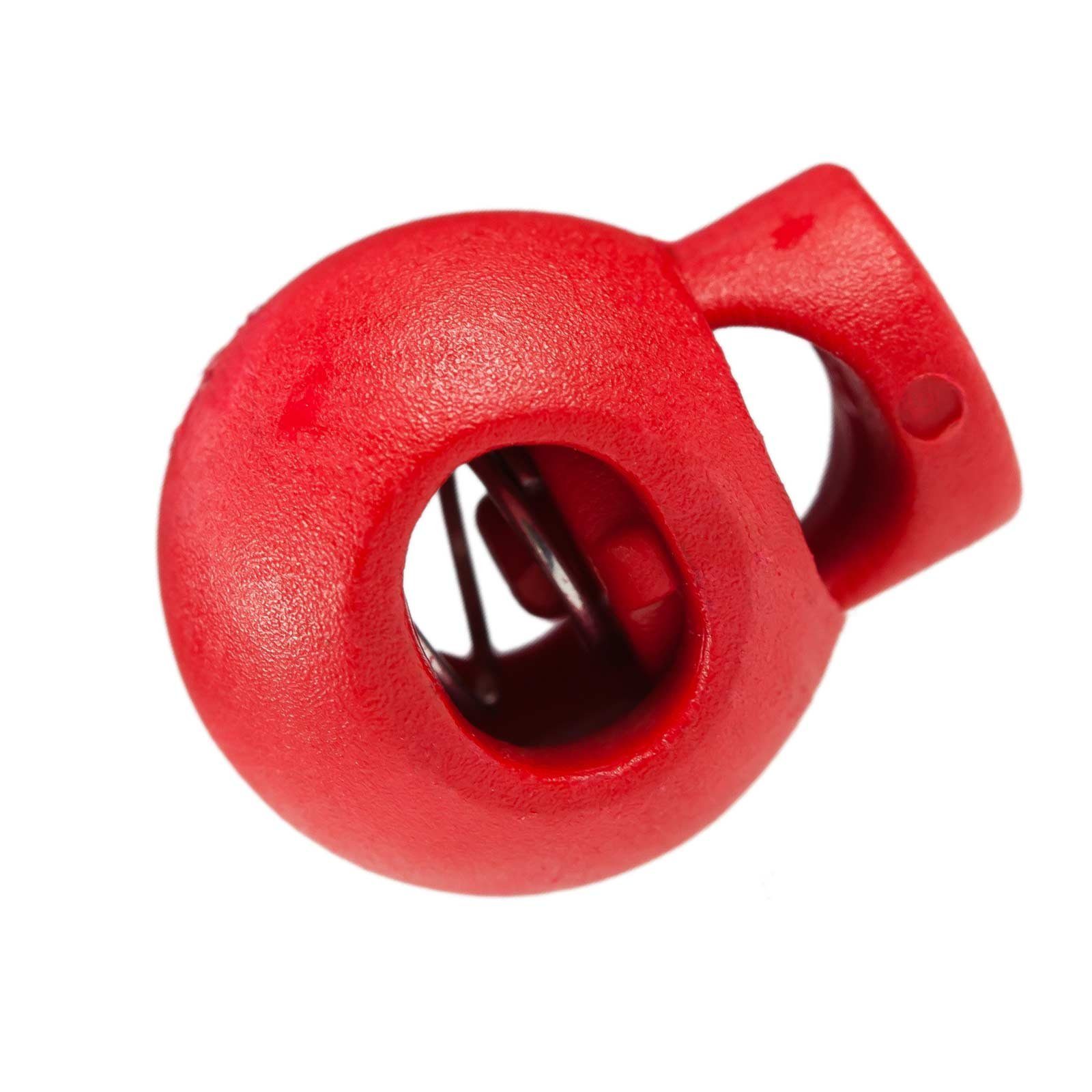 Thumbnail - maDDma 10 Einloch-Kordelstopper rund 15x19mm, Durchzug 4x5,5mm Gurtstecker