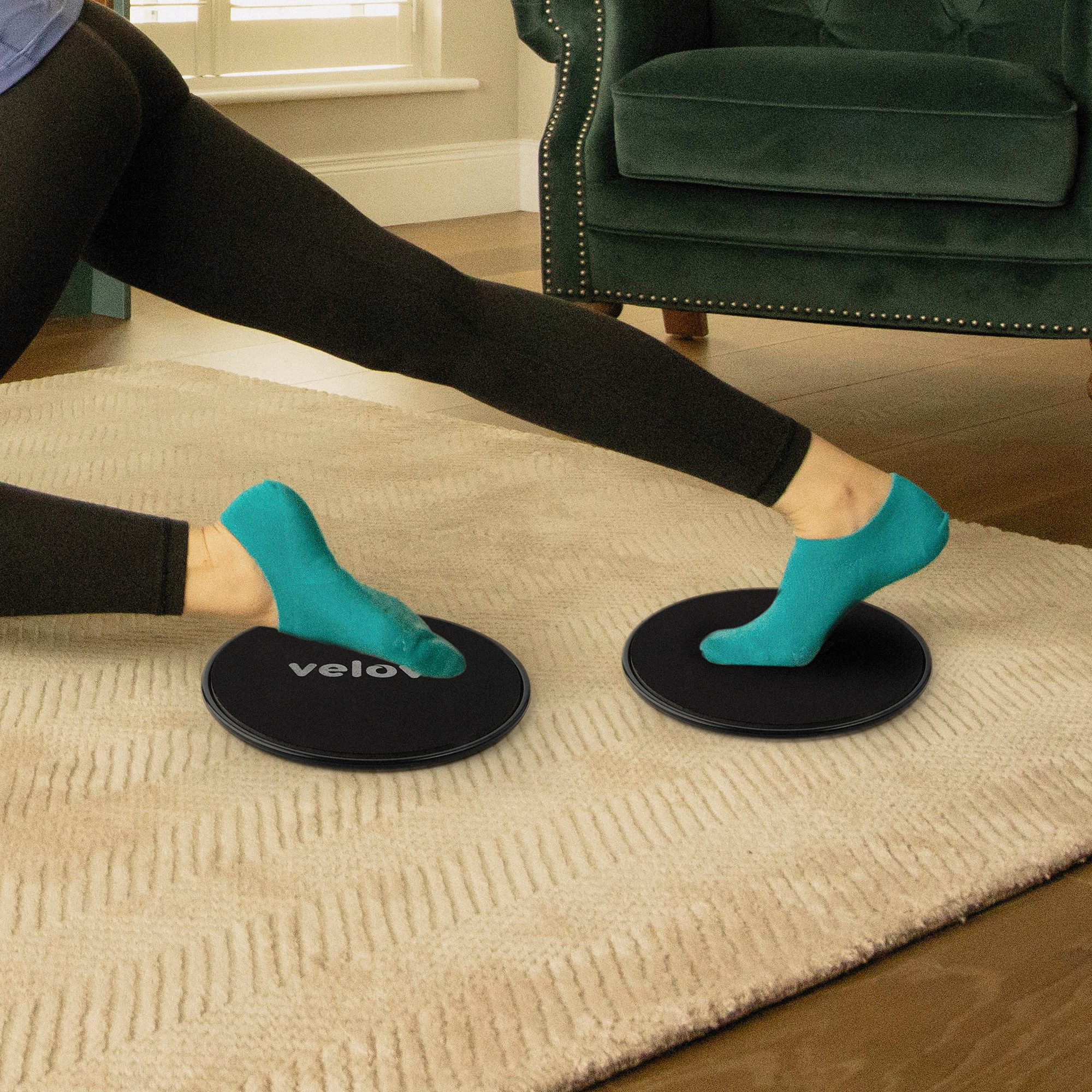 velov Bauchmuskelmaschine 1x Gleitscheibe Fitness Slider Doppelseitige Gliding Disc Slide Pad, für Bauchmuskeltraining und Ganzkörper Zuhause