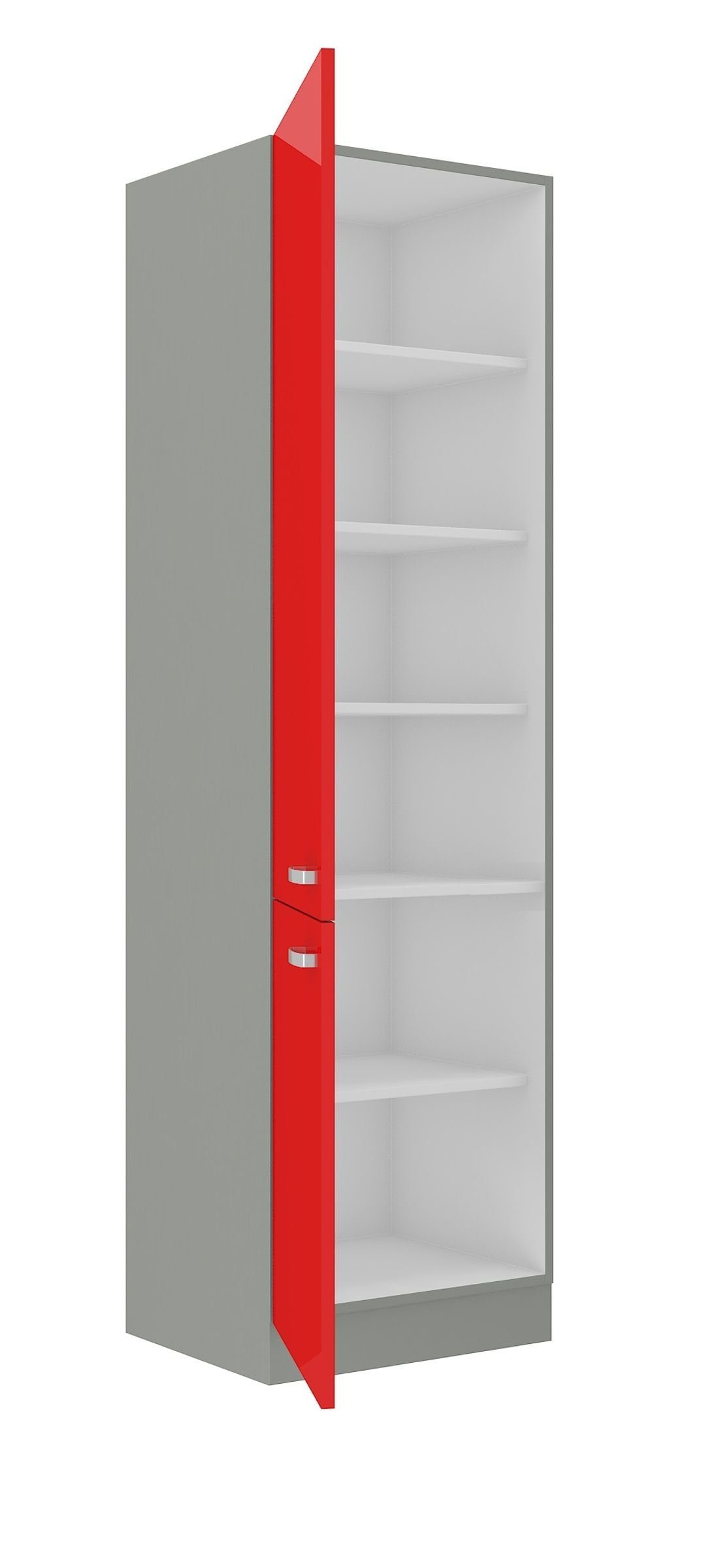 Bianca Hochglanz Küchenblock Hochschrank Rot + Rose Küchen-Preisbombe Küche Grau Küchenzeile 60 cm
