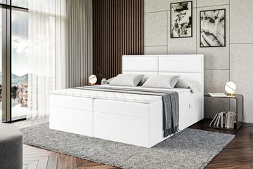 ALTDECOR Boxspringbett GARTUN (Multipocket-Matratze H4. H3 Matratze Bonellfederung. Topper. Kopfteil)