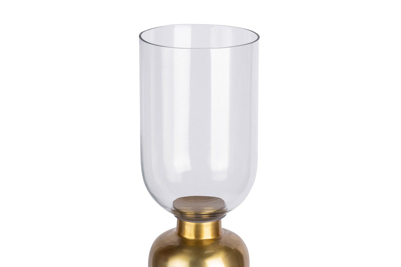 Kayoom Kerzenhalter Bodenkerzenhalter Shyam 225, Bodenkerzenhalter aus Metall, Marmor-Sockel, Windlicht aus Glas