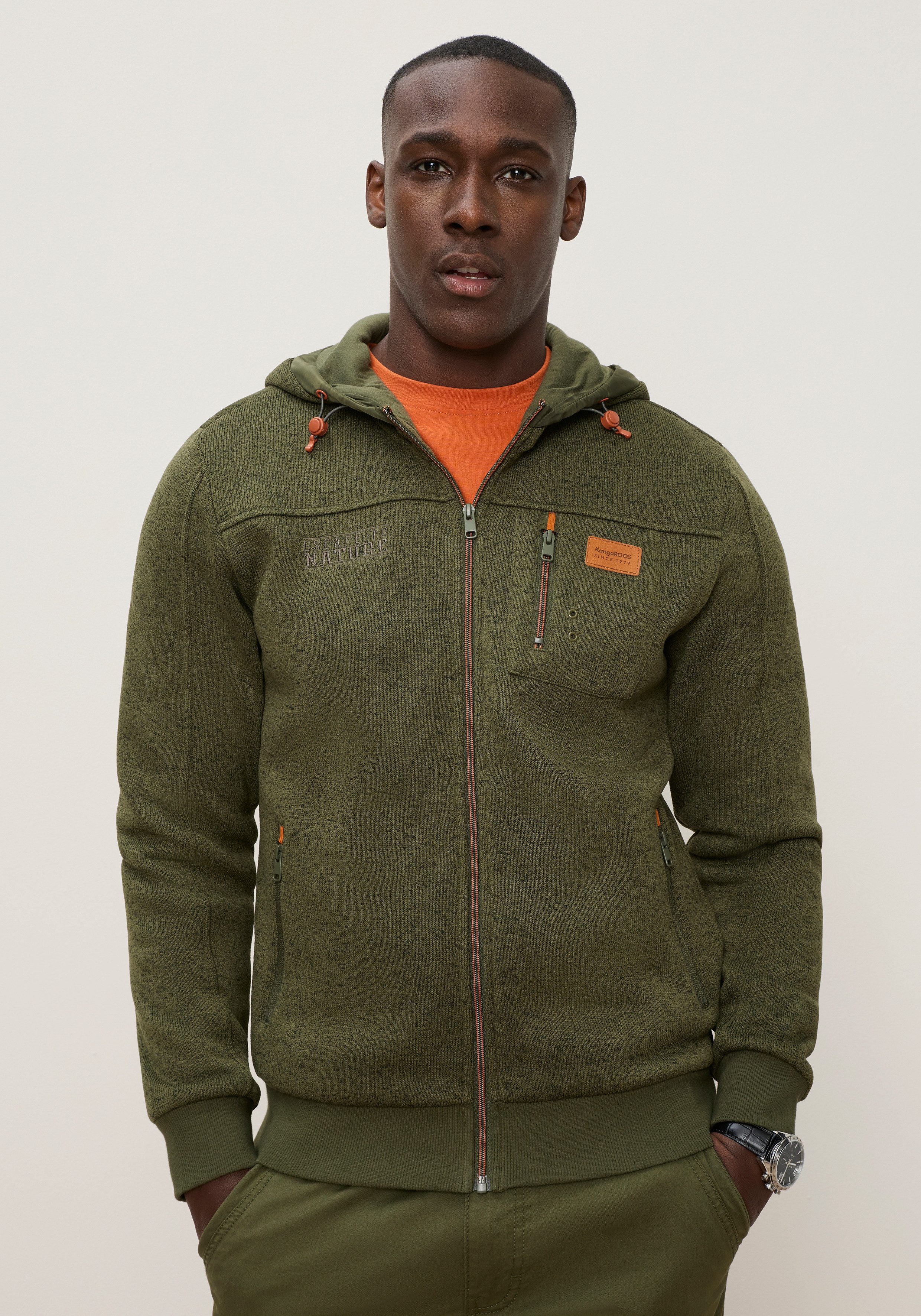 KangaROOS Strickfleecejacke mit Kapuze
