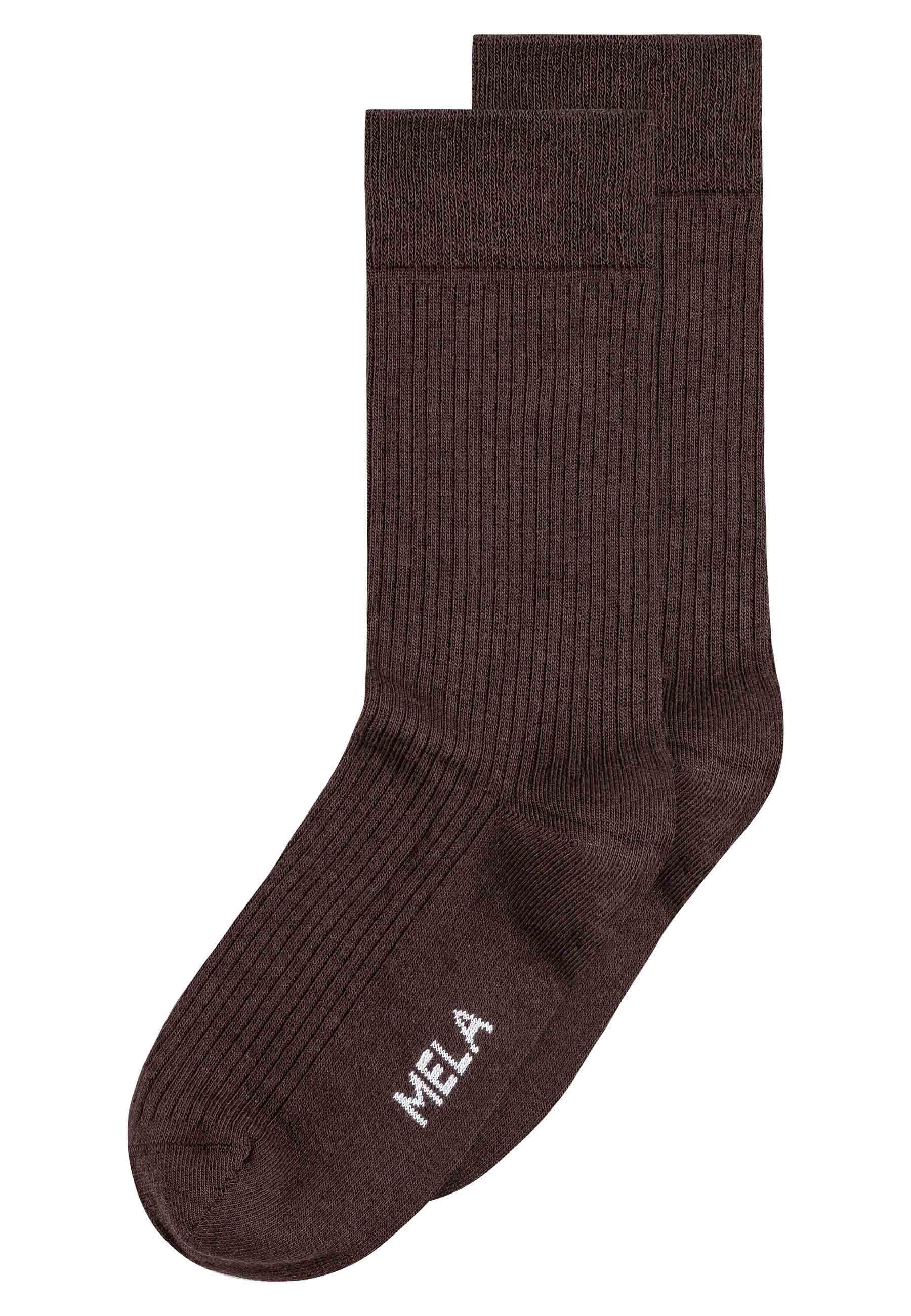 MELA Socken Gerippte Socken 2 Paare Das Elasthan "Roica" ist abbaubar, ohne günstig online kaufen