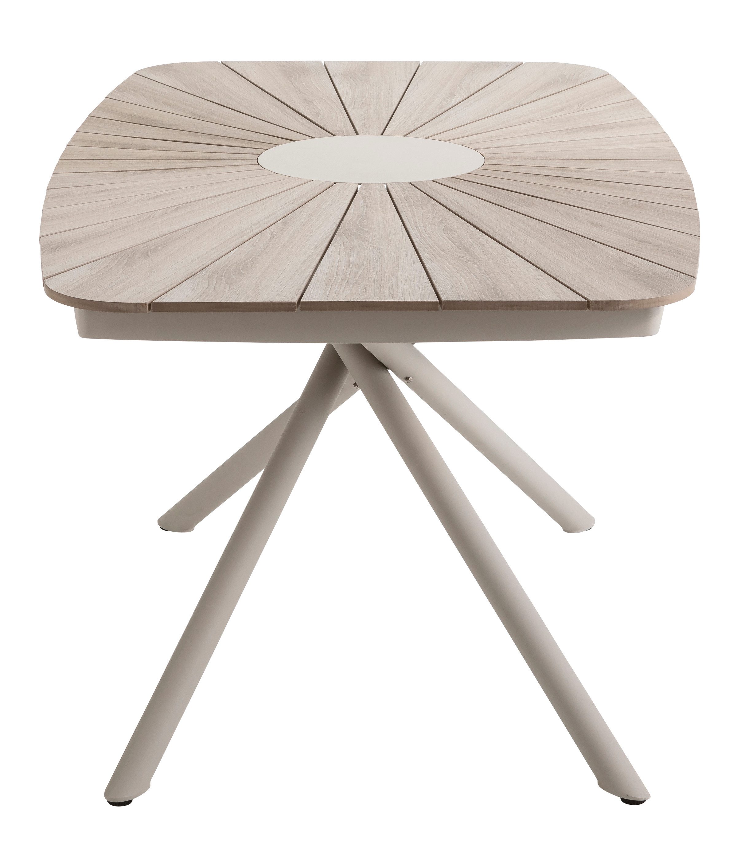 Dehner Gartentisch Barcelona, bis zu 6 Sitzplätze, 160 x 76 x 90 cm, Metall / Kunststoff, ovaler Outdoor-Tisch in modernem Design