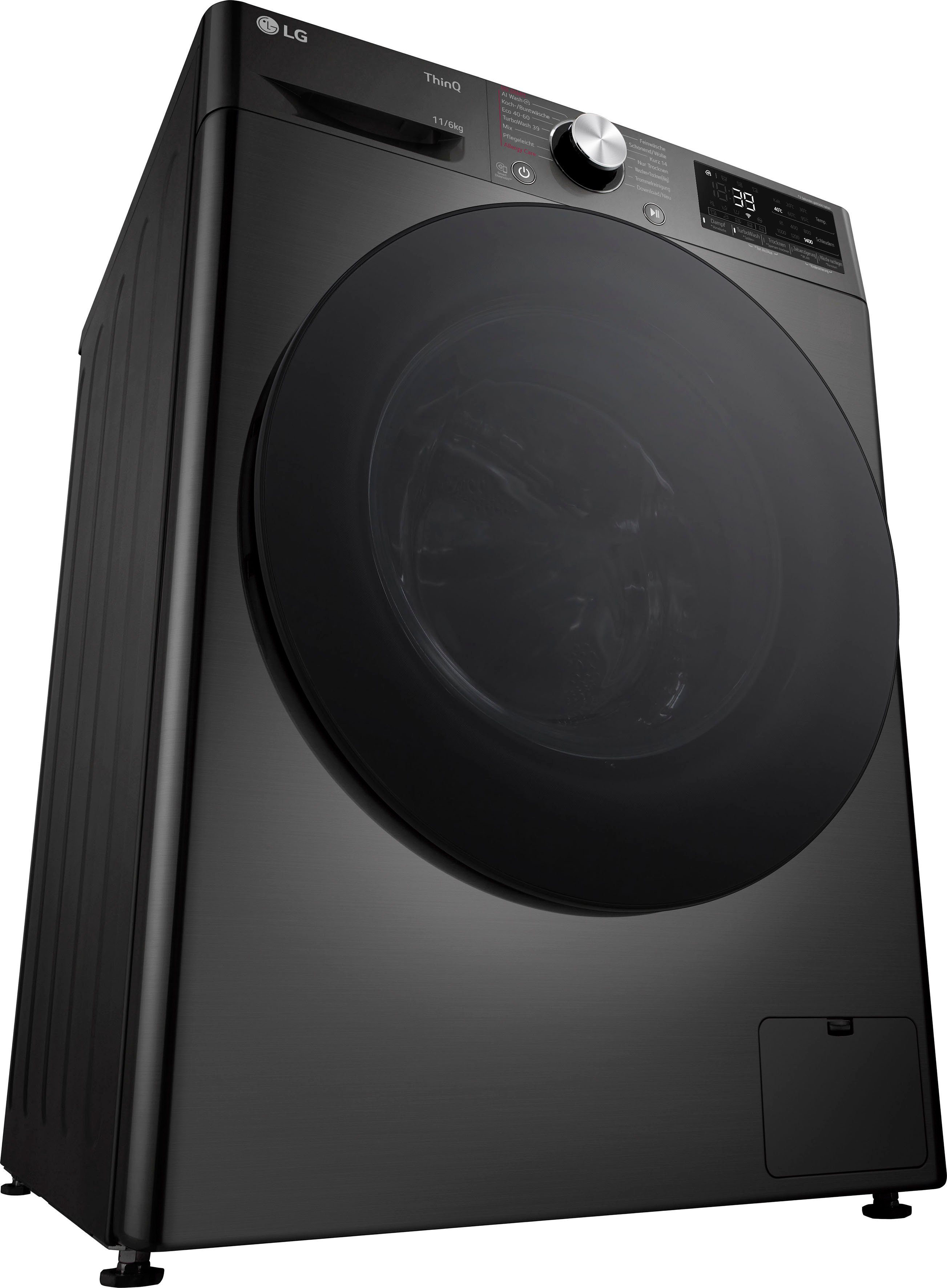 LG Waschtrockner Serie 7 W4WR70E6YB, 11 kg, 6 kg, 1400 U/min, Steam-weniger Knitterfalten, bessere Hygiene – Bild 2 von 5
