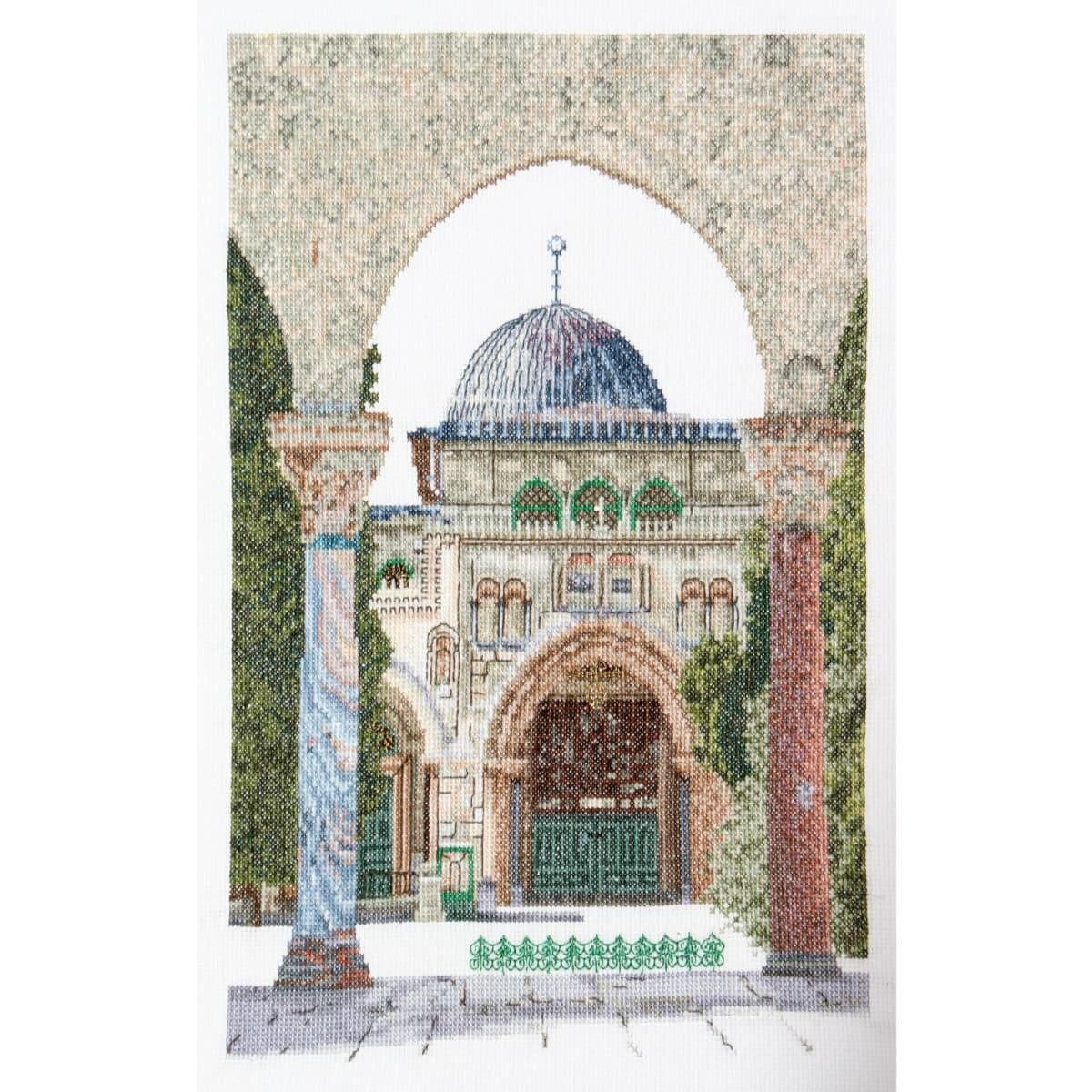 Thea Gouverneur Kreativset Thea Gouverneur Kreuzstich Stickpackung "Al-Aqsa-Moschee Aida", Zählmu, (embroidery kit by Marussia)