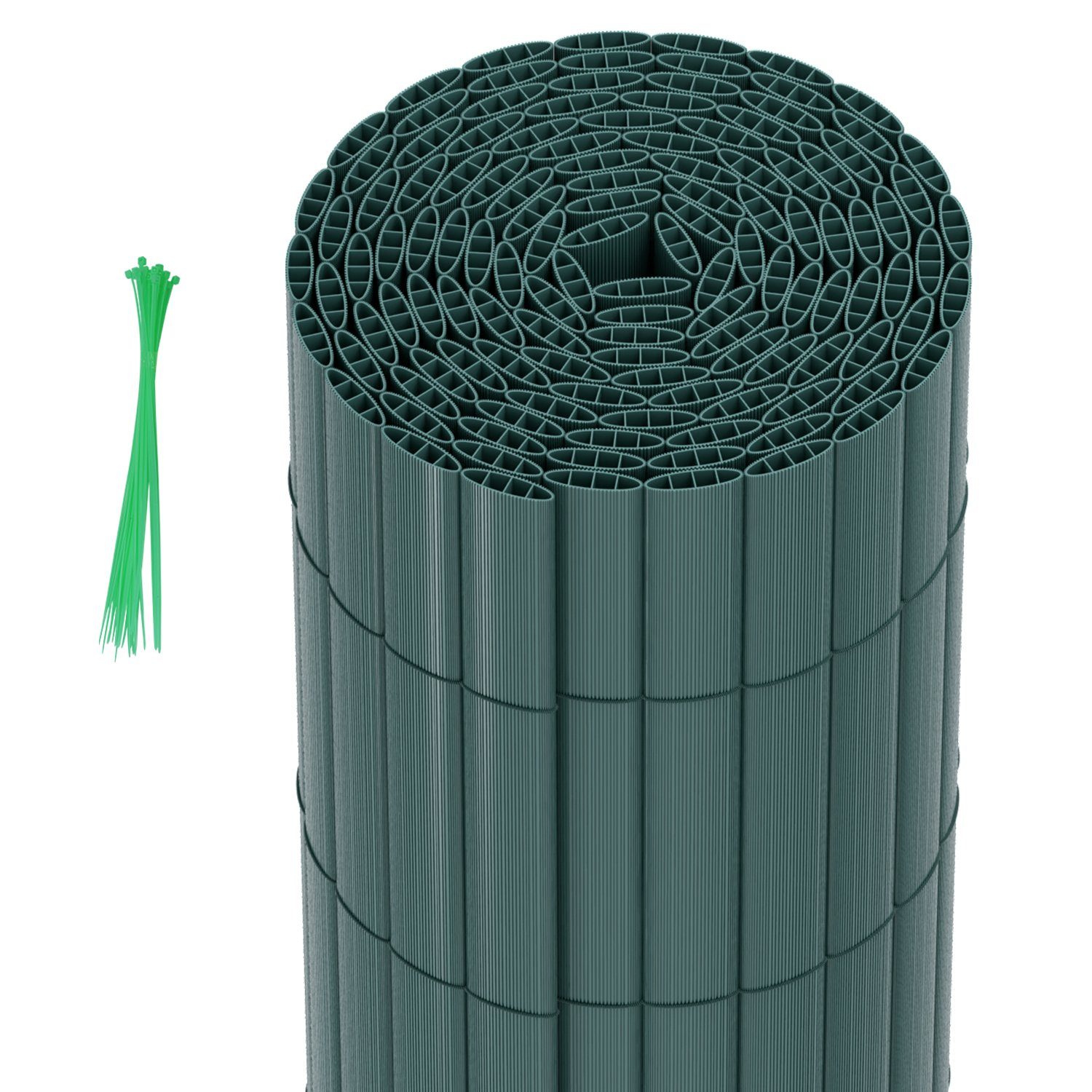 Clanmacy Balkonsichtschutz PVC Sichtschutzmatte mit Kabelbindern günstig online kaufen