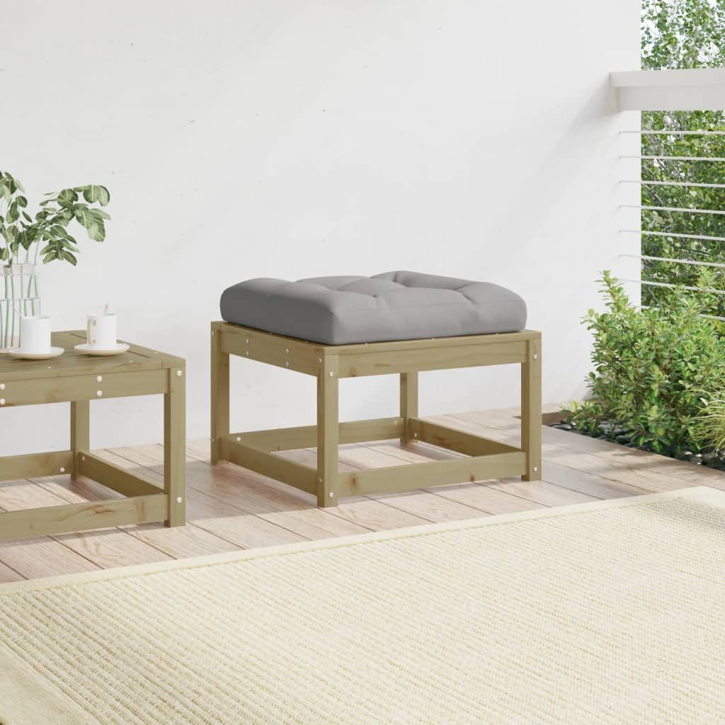 vidaXL Loungesofa Gartenhocker mit Kissen Kiefernholz günstig online kaufen