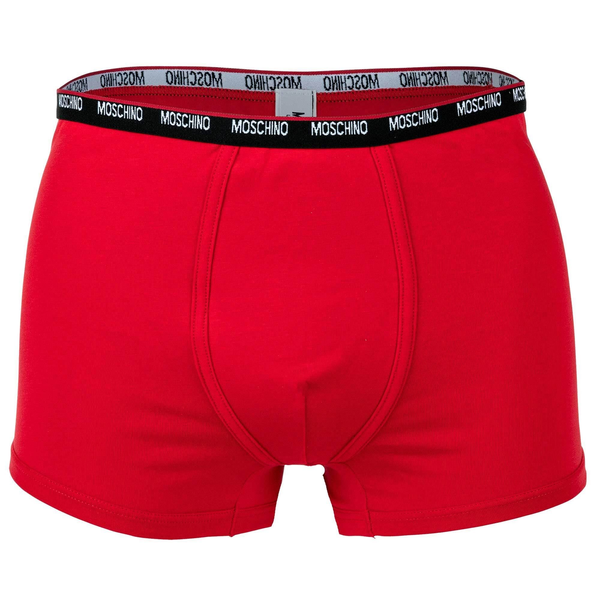 Cotton Herren Moschino - Pack Shorts Trunks, 2er Rot Unterhose, Boxer
