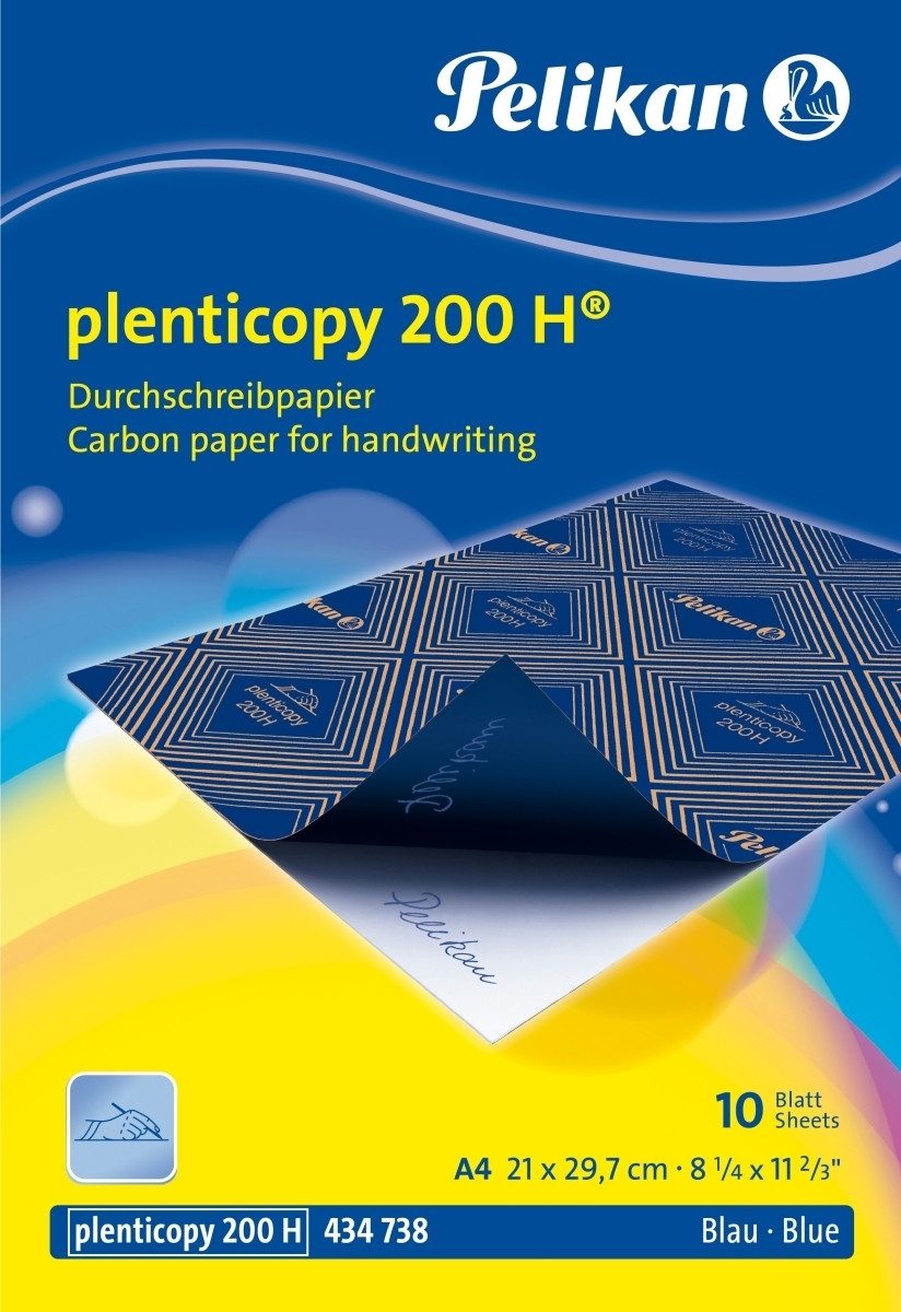 Pelikan Notenblock Durchschreibpapier Plenticopy 200H A4 10 Blatt blau