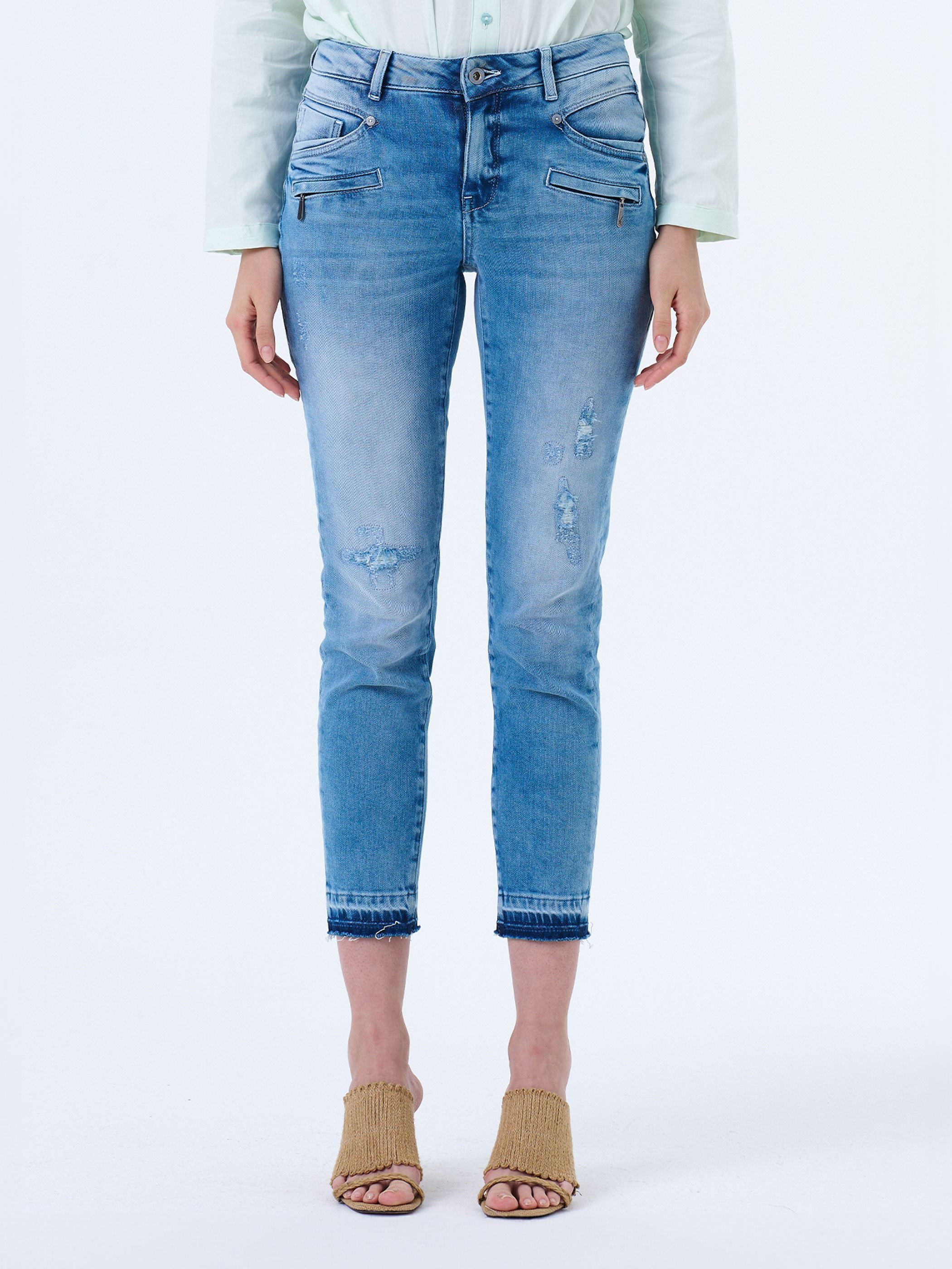Miracle of Denim 7/8-Jeans - Mima Slim Fit Jeans – Stilvolle Leichtigkeit
