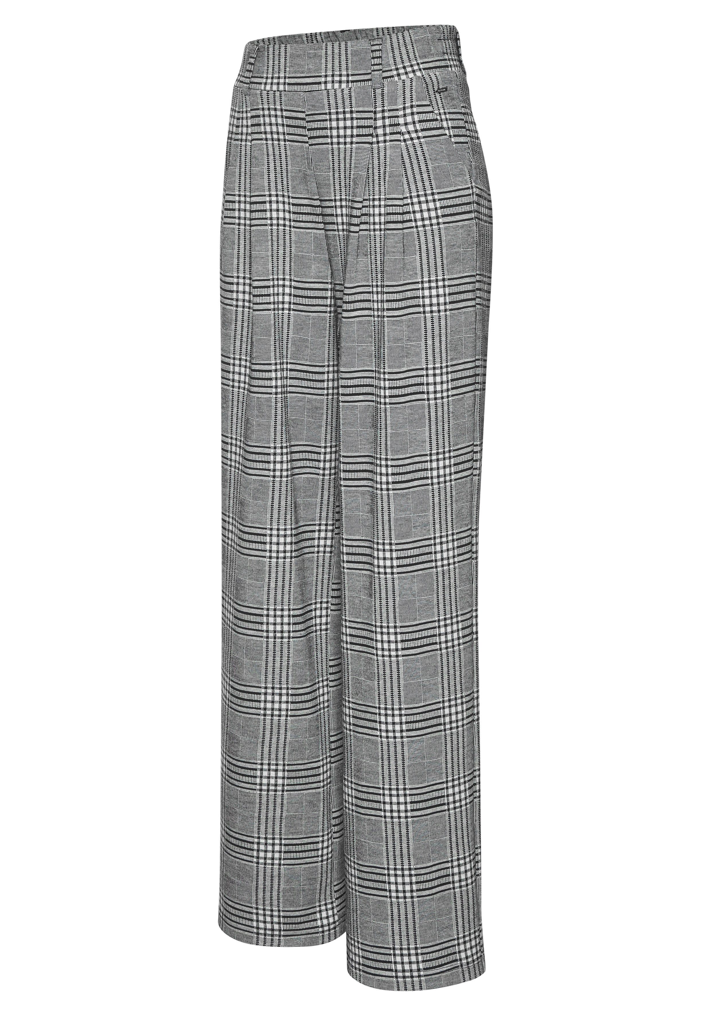 LASCANA Schlupfhose extra Weit mit Bundfalten mit Jacquard Strickmuster oder uni schwarz – Bild 5 von 5