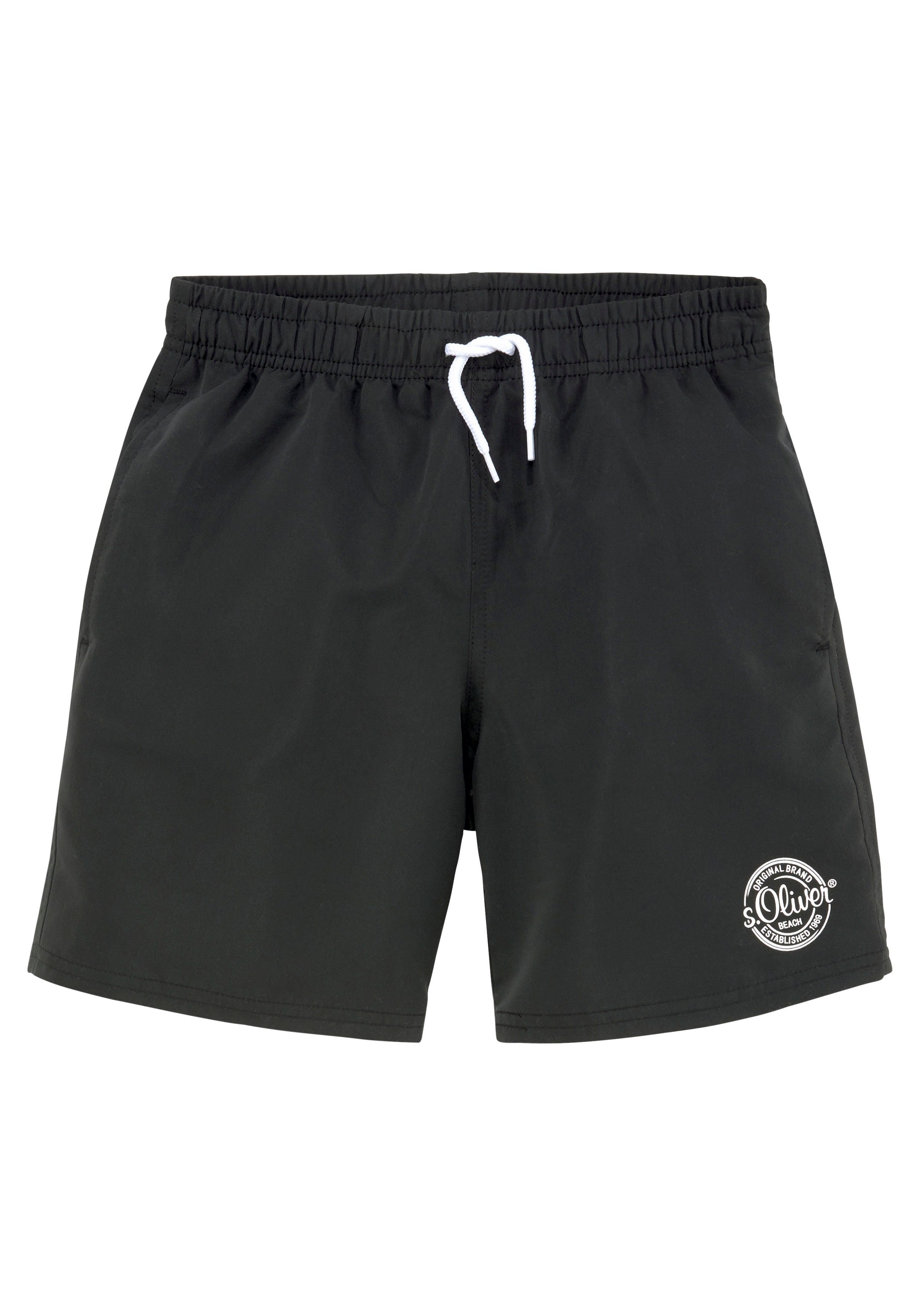 s.Oliver Badeshorts mit seitlichem Logodruck günstig online kaufen