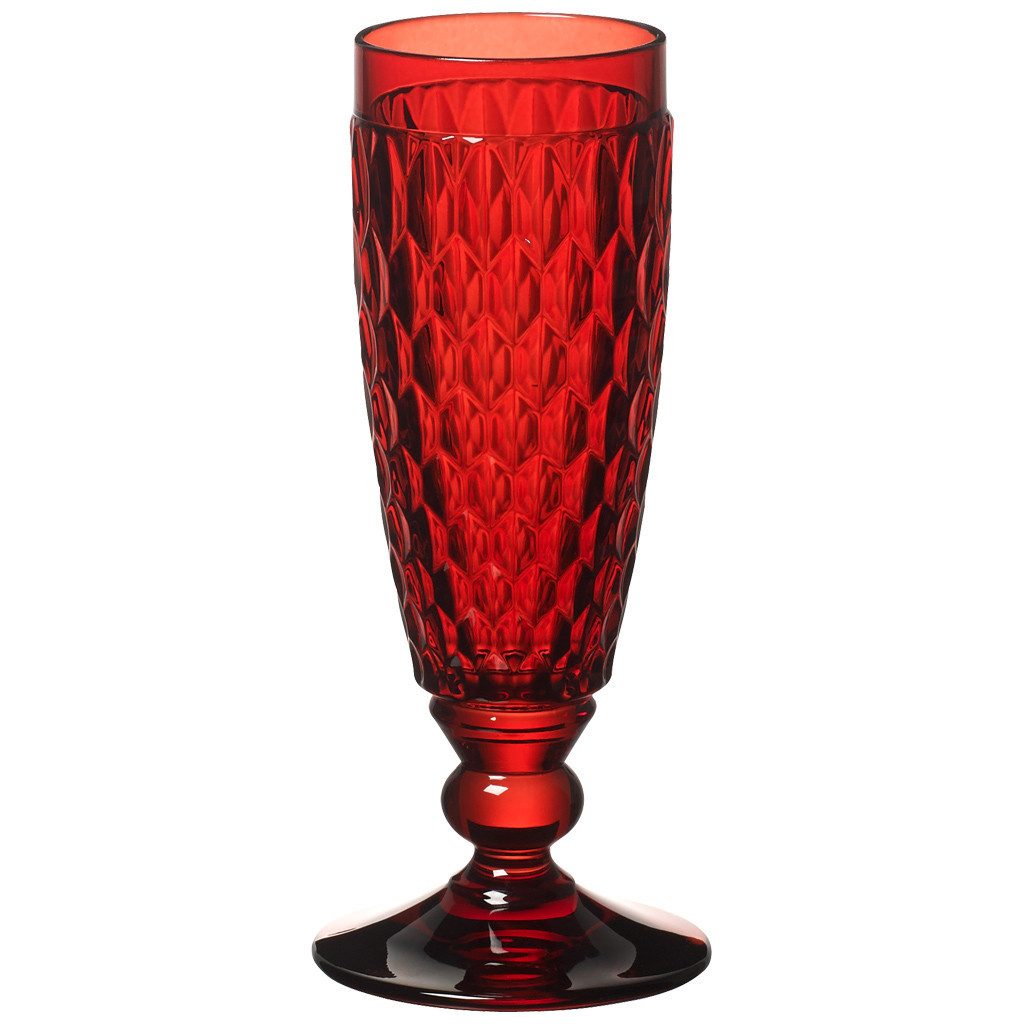 Villeroy & Boch Sektglas Boston Coloured Sektglas Rot, Glas