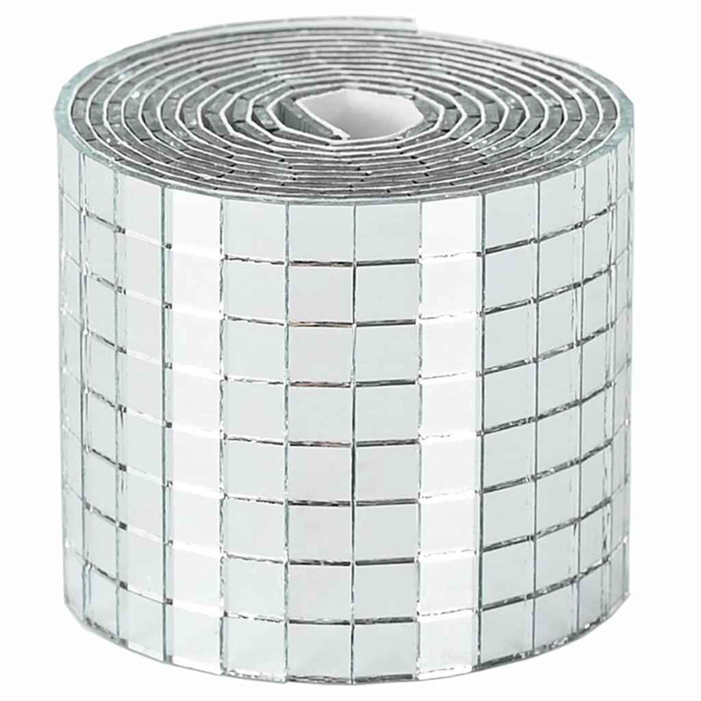 vidaXL Spiegelfliesen, Spiegel-Mosaikfliese Geometrisch 12 pcs Silber 100 x 4 cm Glas