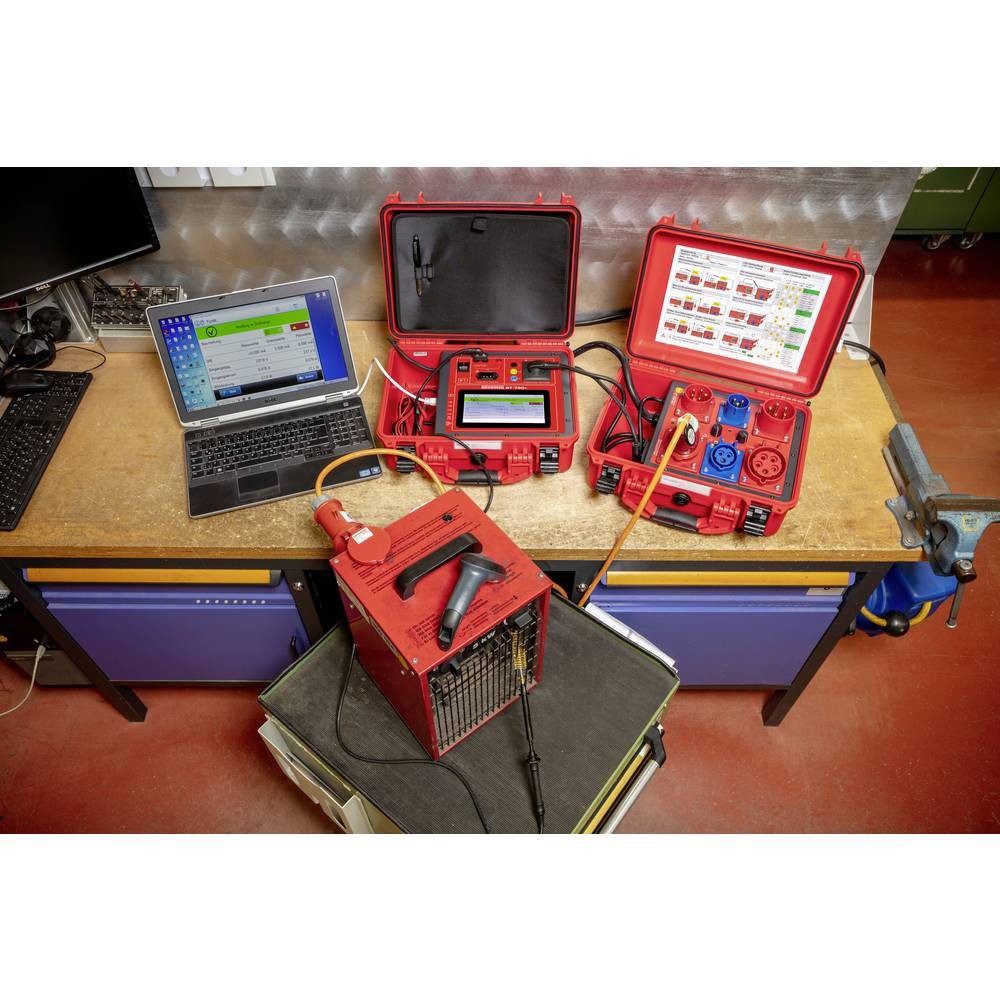 Benning Multimeter Gerätetester-Set zur Prüfung elektrischer 050333, mit Farb-Touchscreen, inkl. Koffer