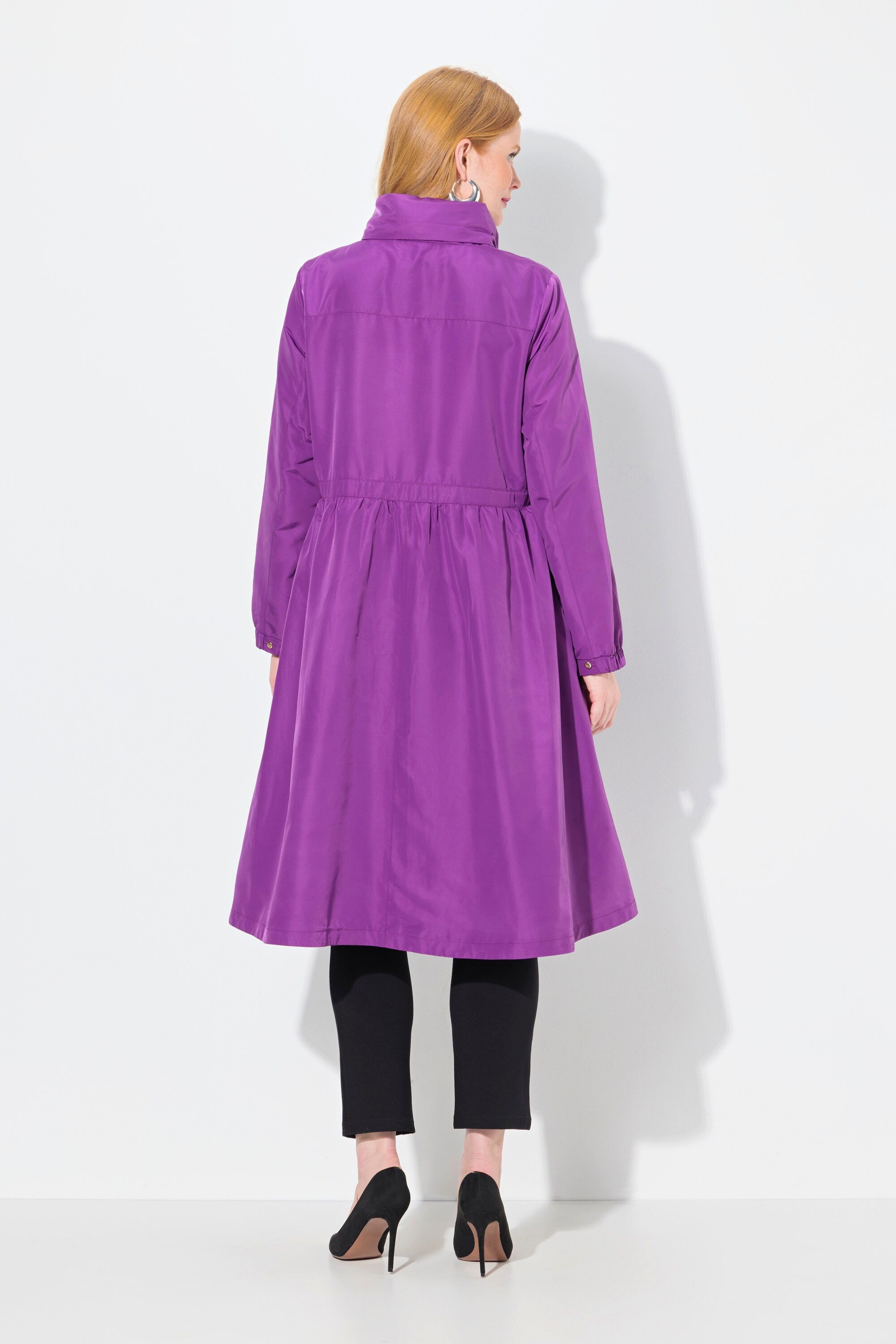 Ulla Popken Wintermantel Mantel wasserabweisend Kapuze 2-Wege-Zipper