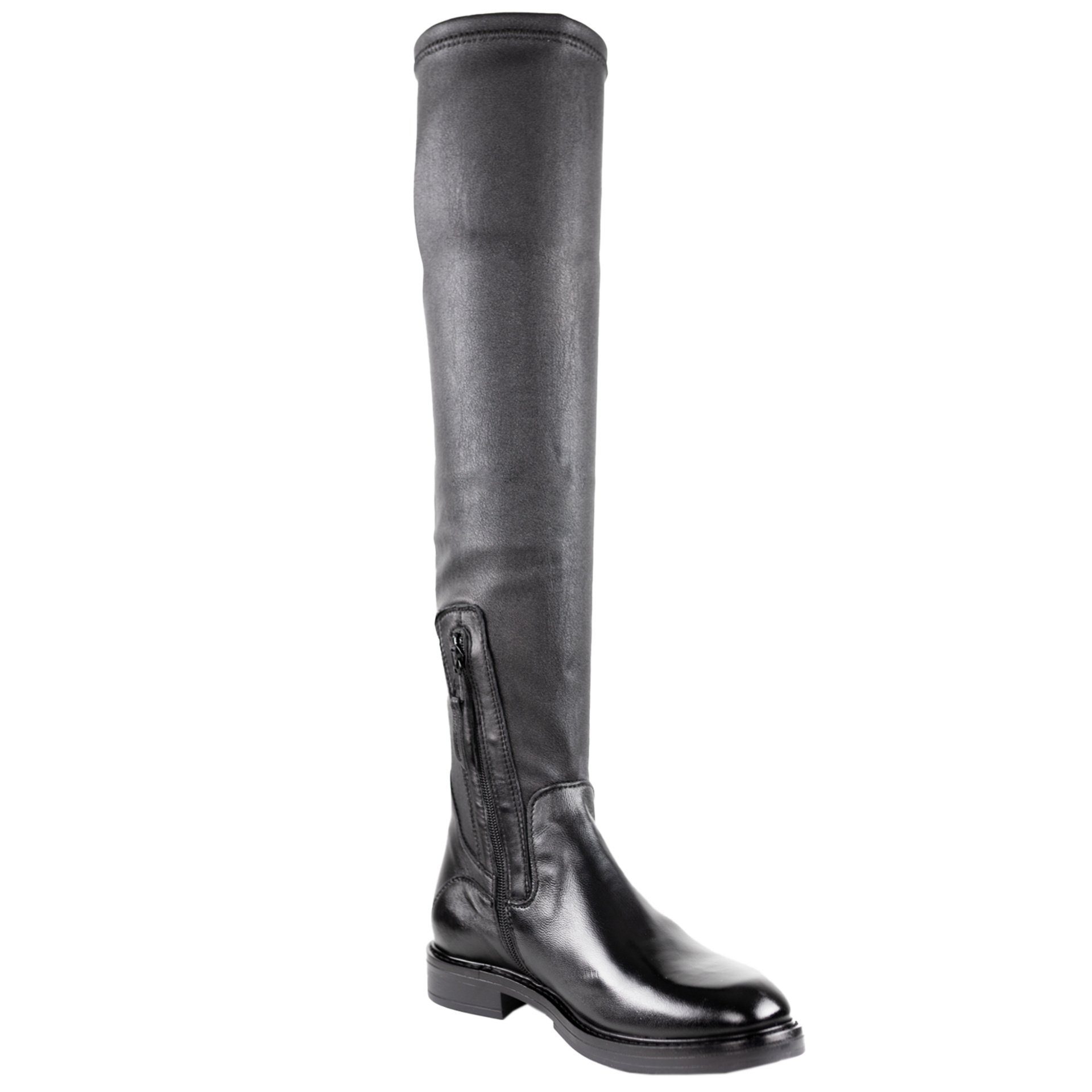 Stiefel Klassisch Leder-/Textilkombination Elegant Schuhe Stiefel Damen Overknee Mjus