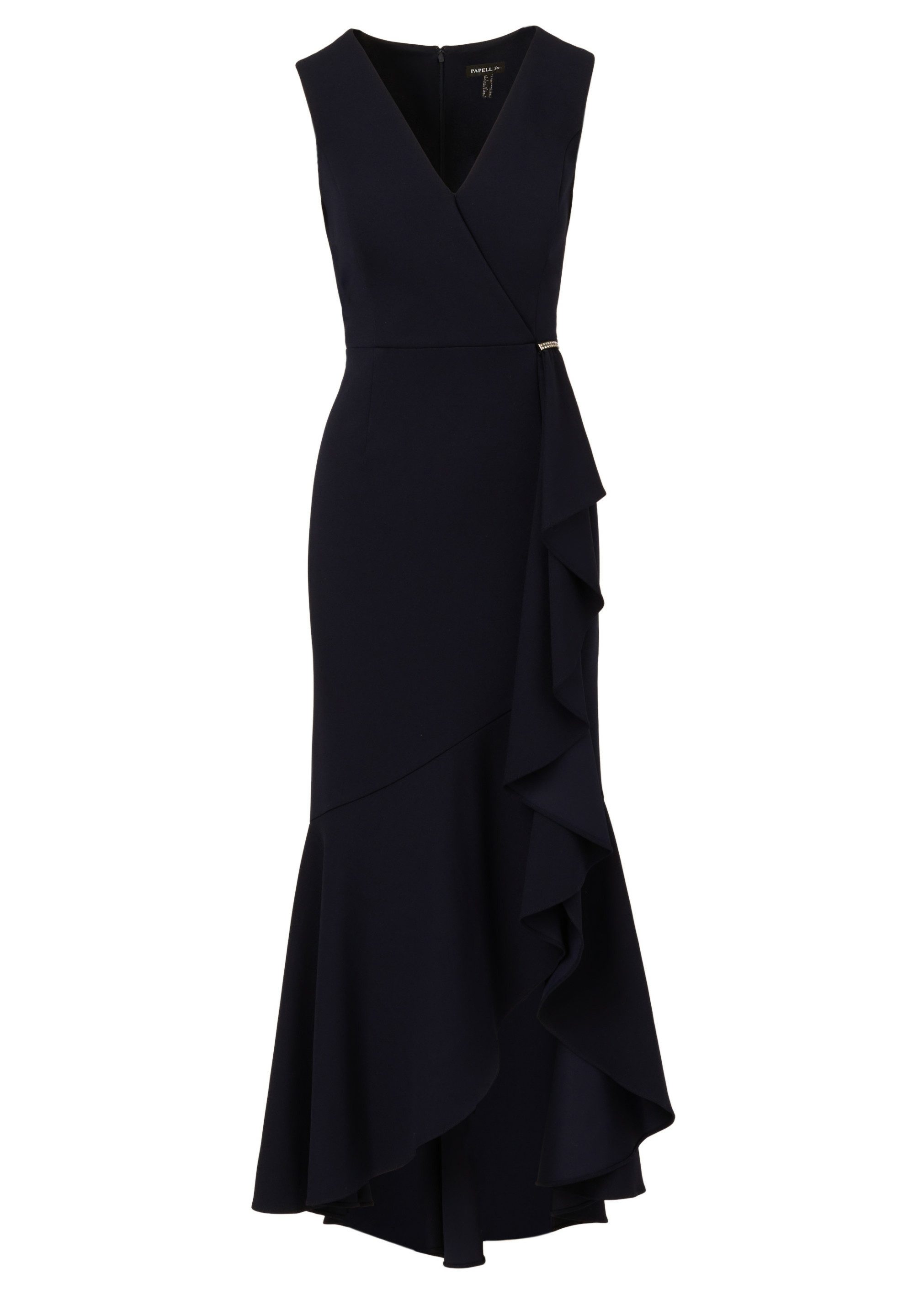 Adrianna Papell Abendkleid Ruffle Flounce Crepe Gown Tailliert, figurbetont günstig online kaufen