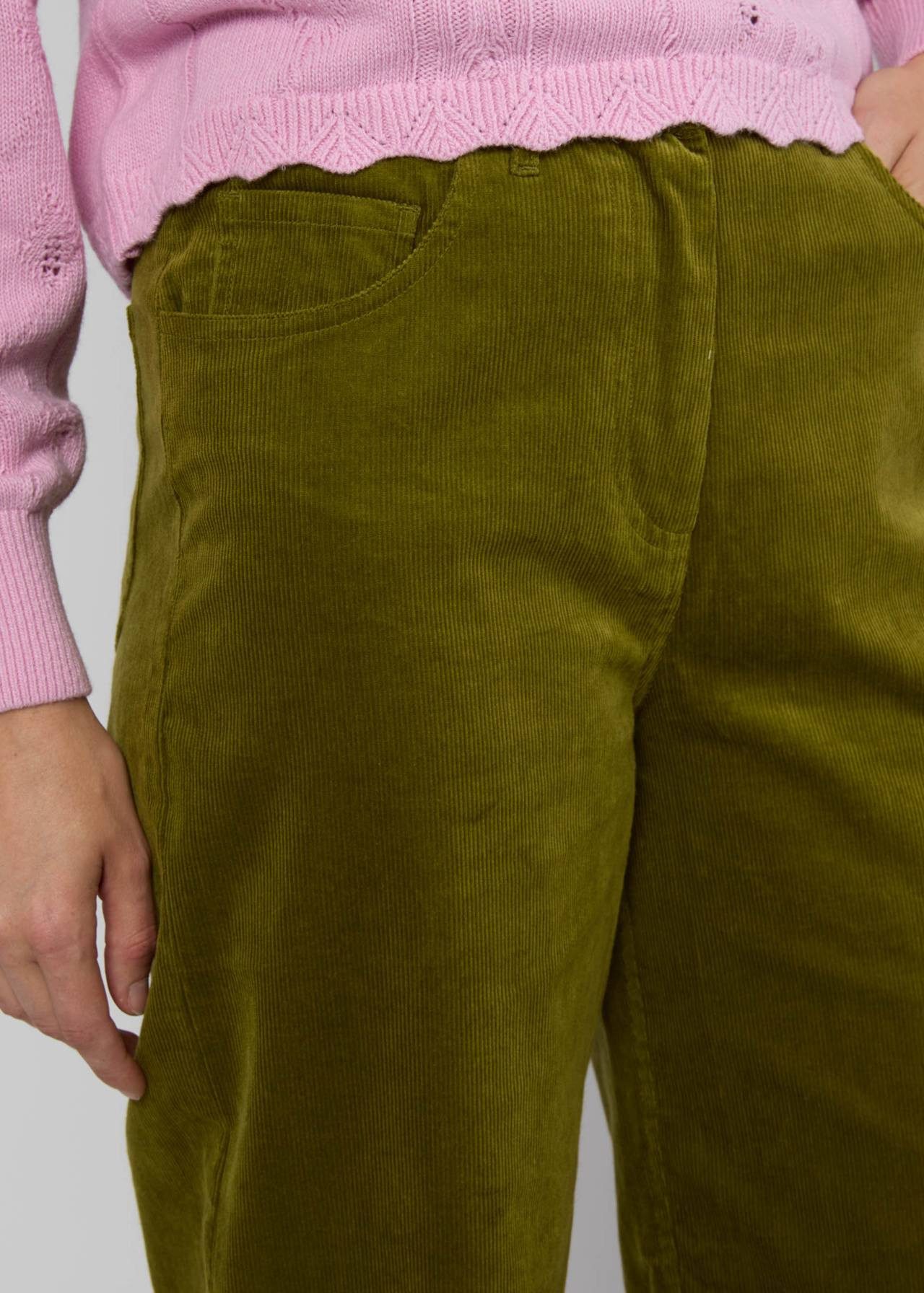 Blutsgeschwister Strickpullover Fine Craft Crew Dekorative Bogenkanten, Rippenstrickbündchen