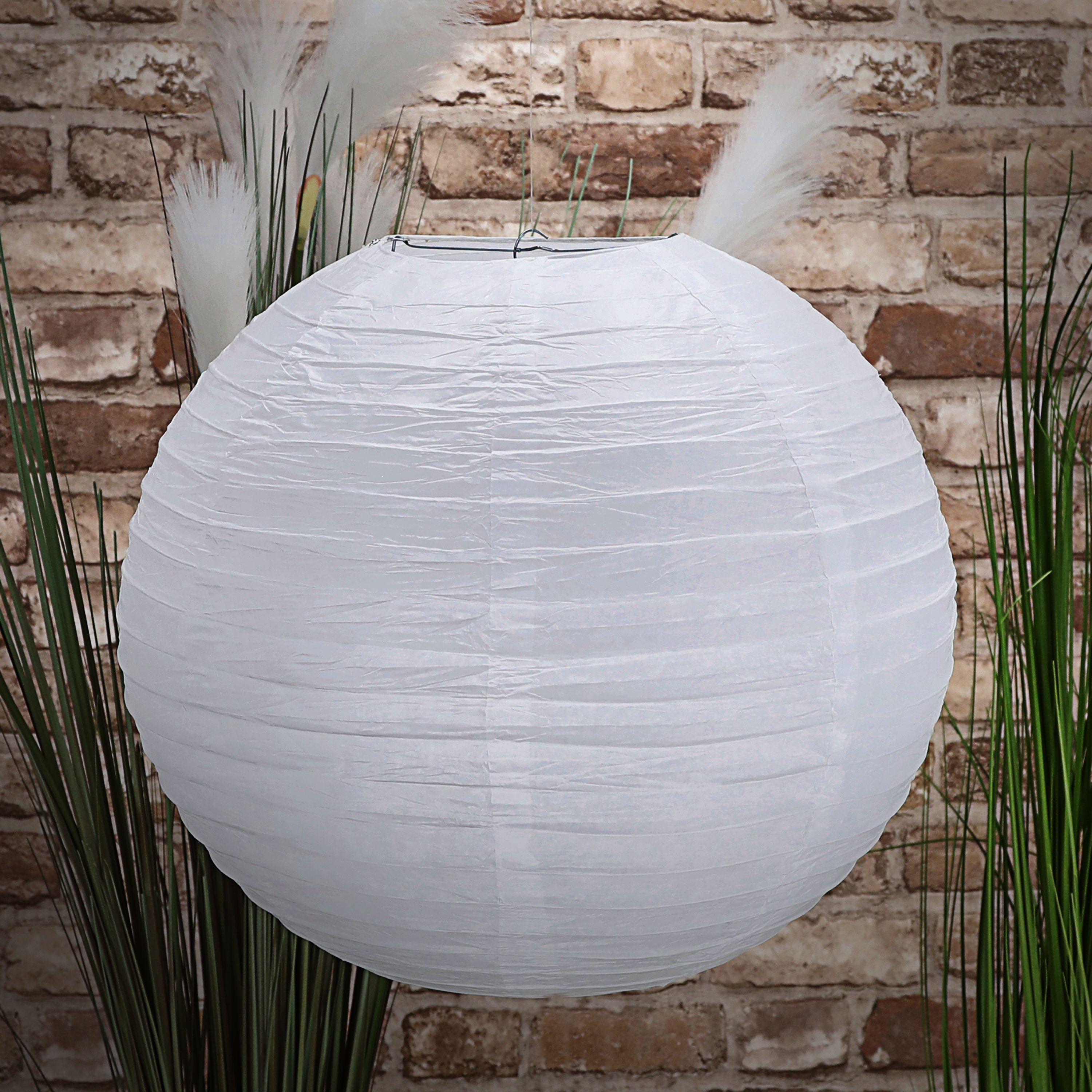 CEPEWA Lampion Papierlampion 6er Set Papier Ø35cm weiß Laterne Lampion Ballon Deko