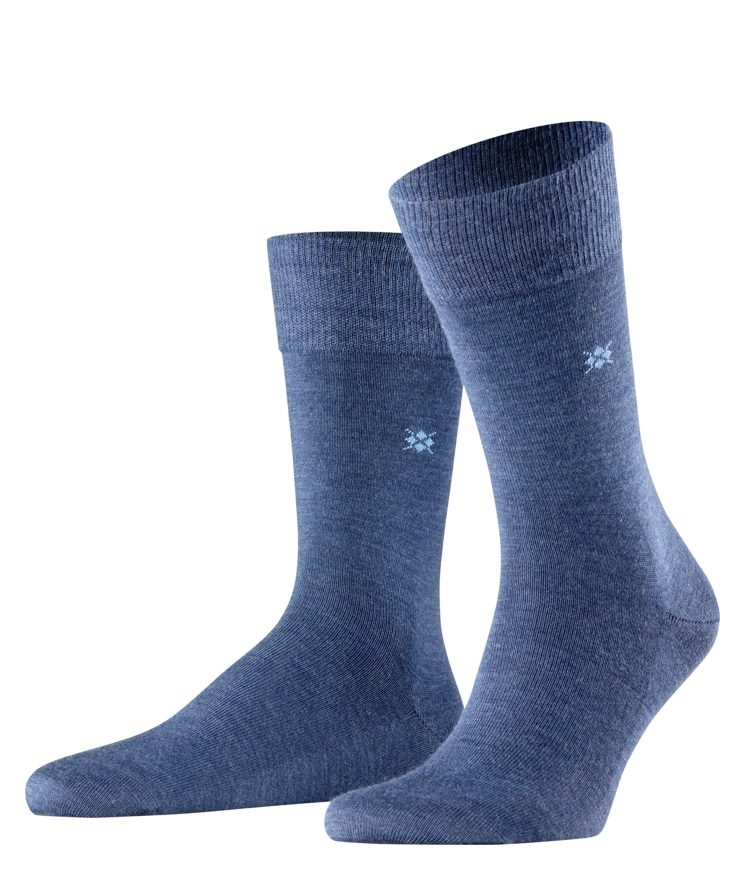 mel. Burlington (1-Paar) dark (6688) blue Leeds Socken