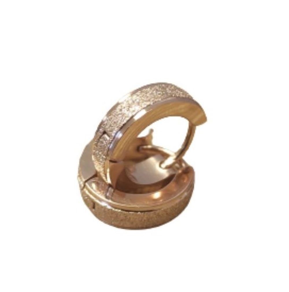 Creolen-Set Rosegold - Creolen sand-gestrahlt 4mm aus Edelstahl Damen