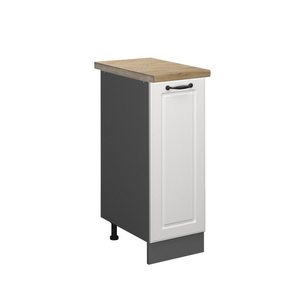 Vicco Apothekerschrank R-Line Weiß Landhaus/Anthrazit 30 cm AP Eiche günstig online kaufen