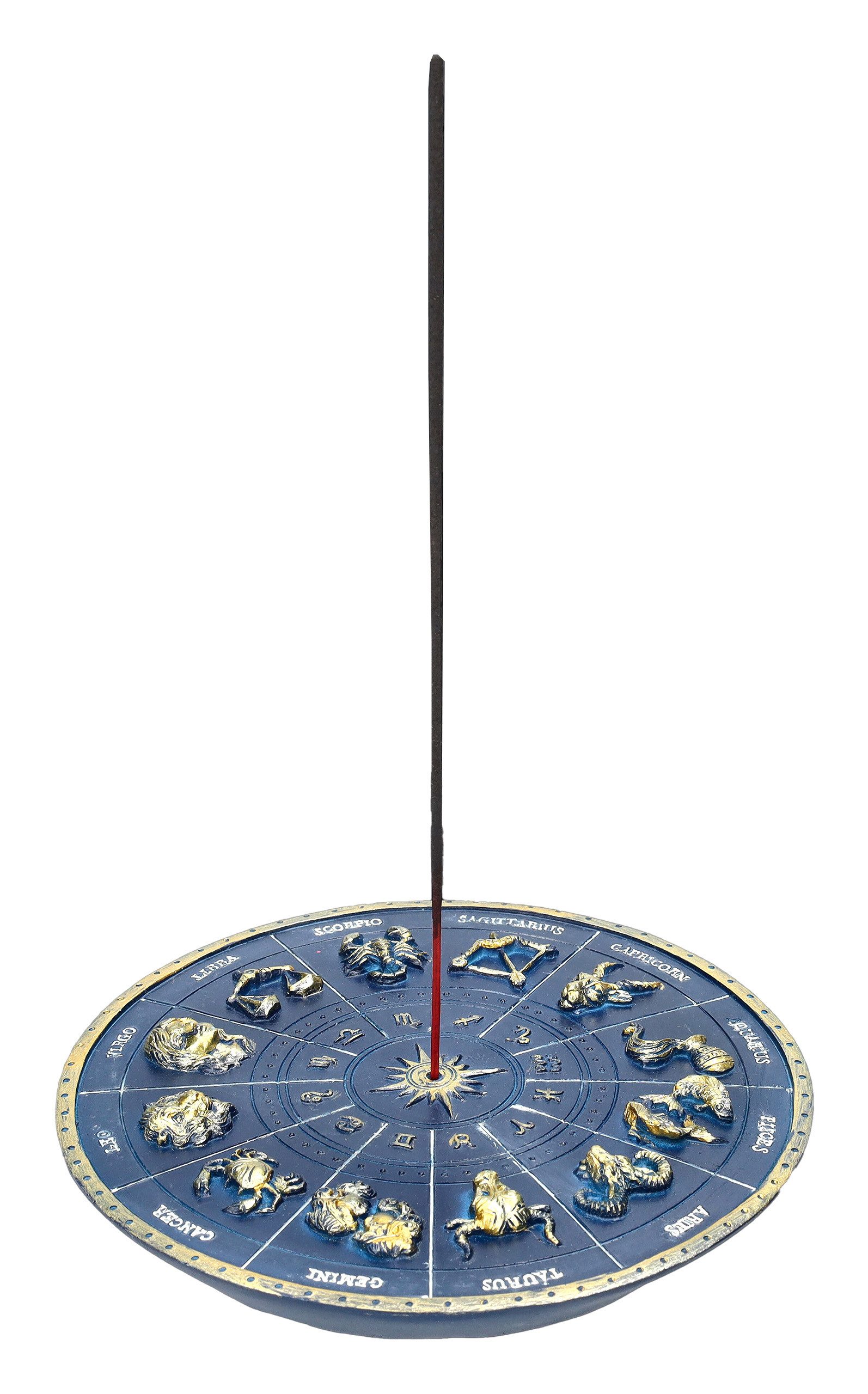 Figuren Shop GmbH Räucherstäbchen-Halter Räucherstäbchenhalter - Tierkreiszeichen gold - Sternzeichen